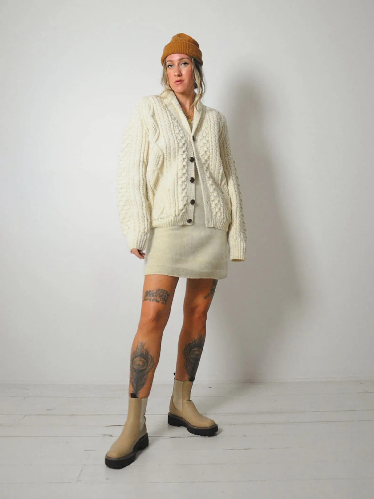 1970's Fisherman's Wool Cardigan