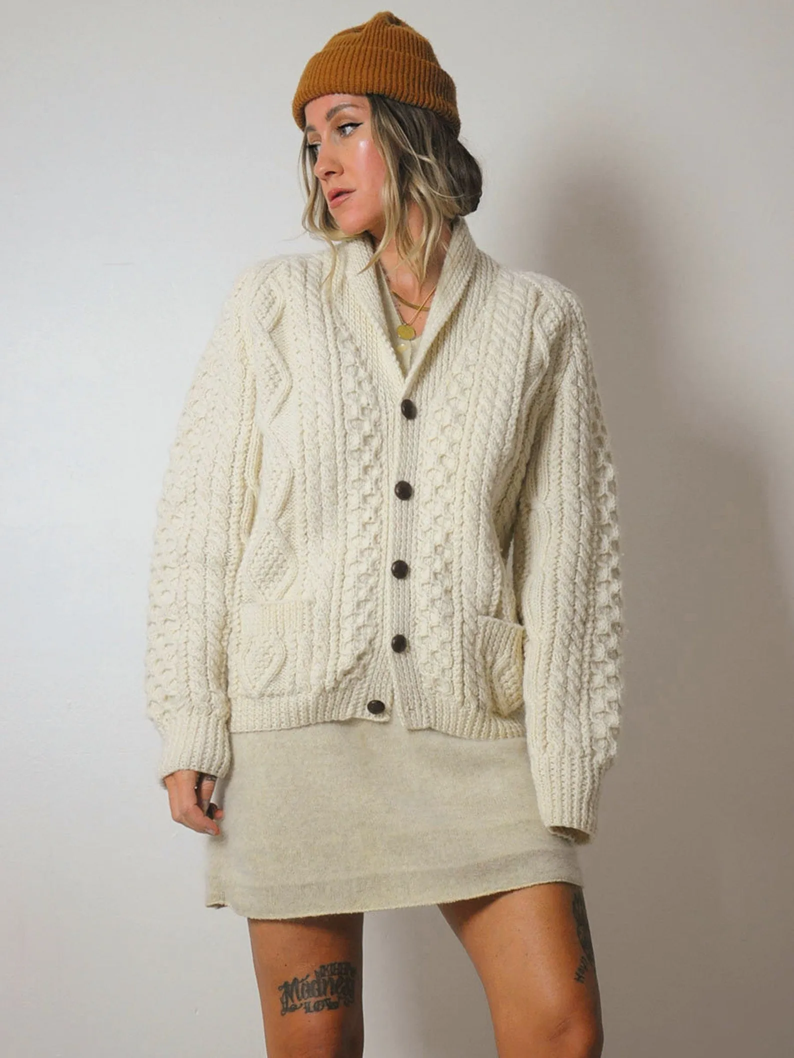 1970's Fisherman's Wool Cardigan