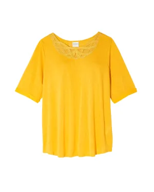 Aurora Cut-Out Neck Top | Yellow