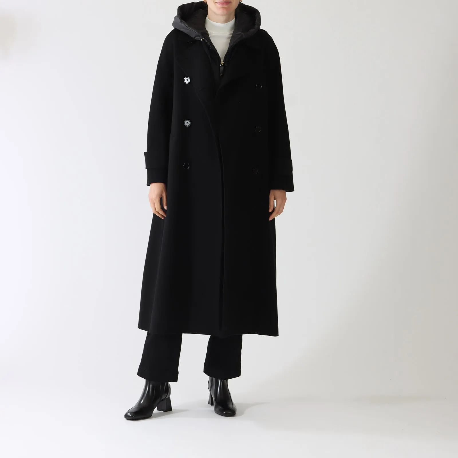 Black Hester Wool Trench Coat