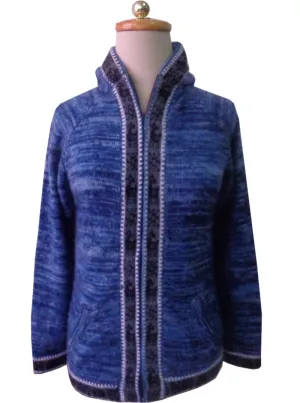 Blue Alpaca Cardigan for Women