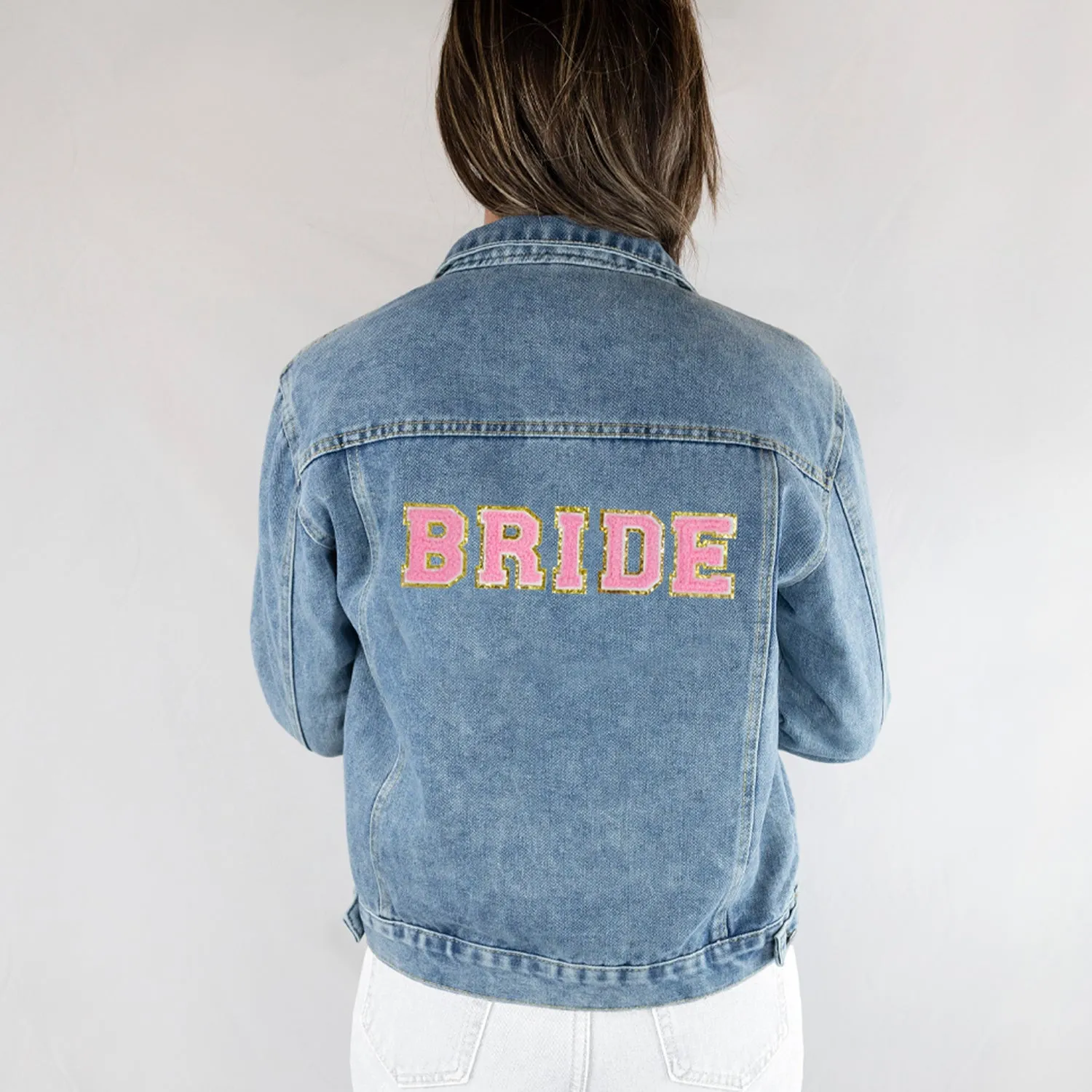 (Blue Denim) Custom Mrs Patch Denim Jacket