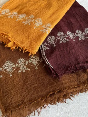 Boiled Wool Embroidered Shawls