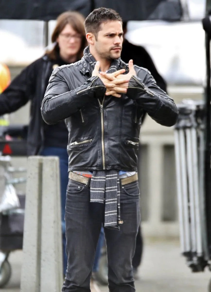 Brant Daugherty Black 01 Leather Jacket