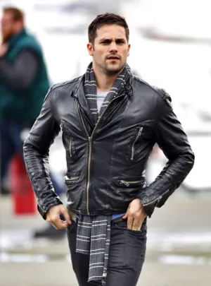 Brant Daugherty Black 01 Leather Jacket