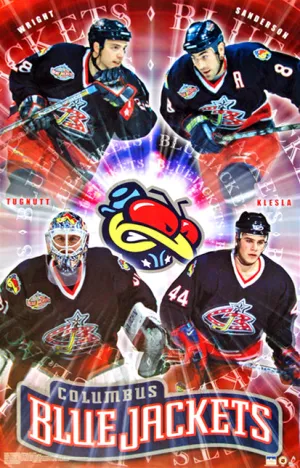 Columbus Blue Jackets Inaugural Season Superstars Poster (2000-01) - Starline Inc.