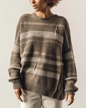 Cordera Natural Patched Sweater, Taupe