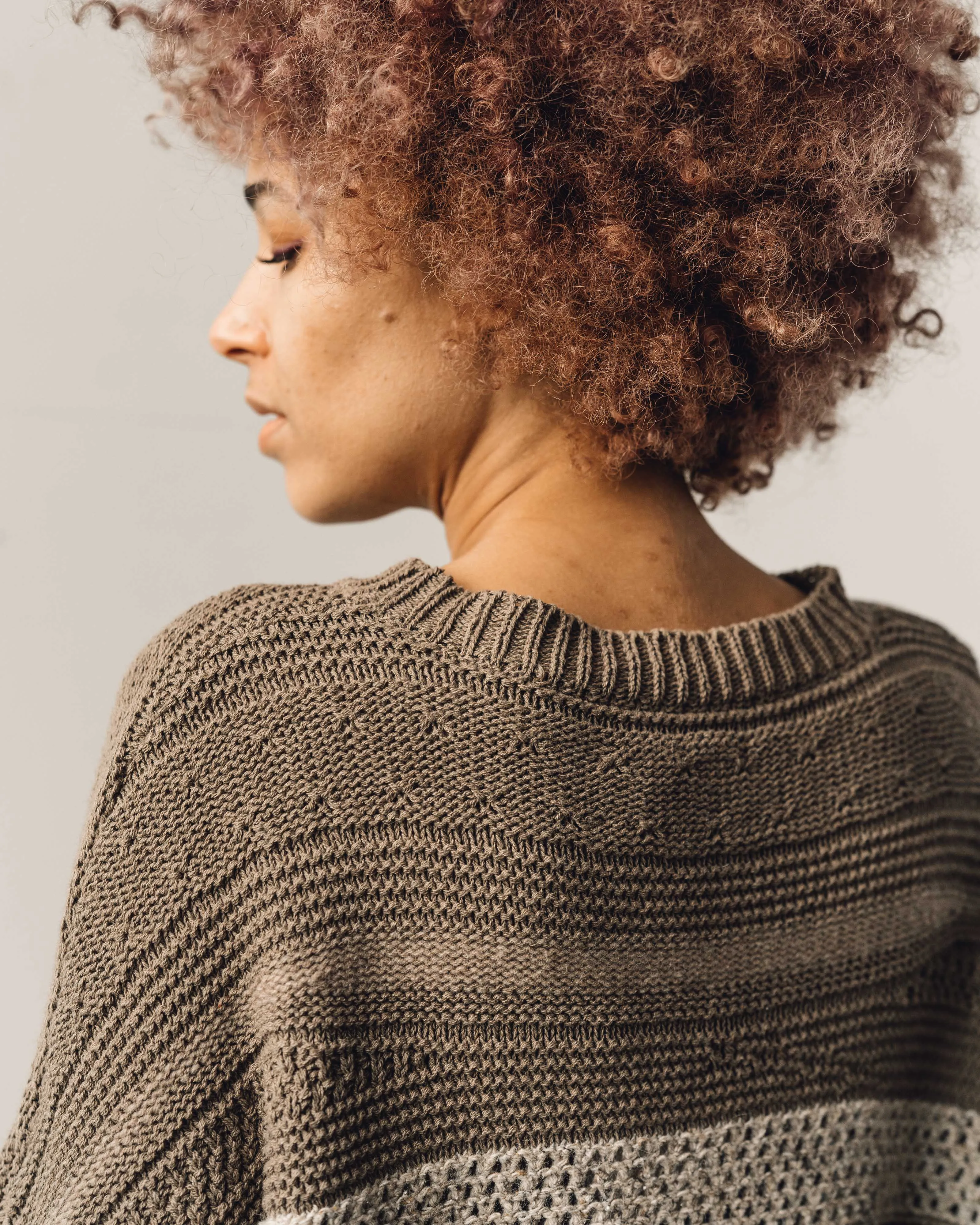 Cordera Natural Patched Sweater, Taupe