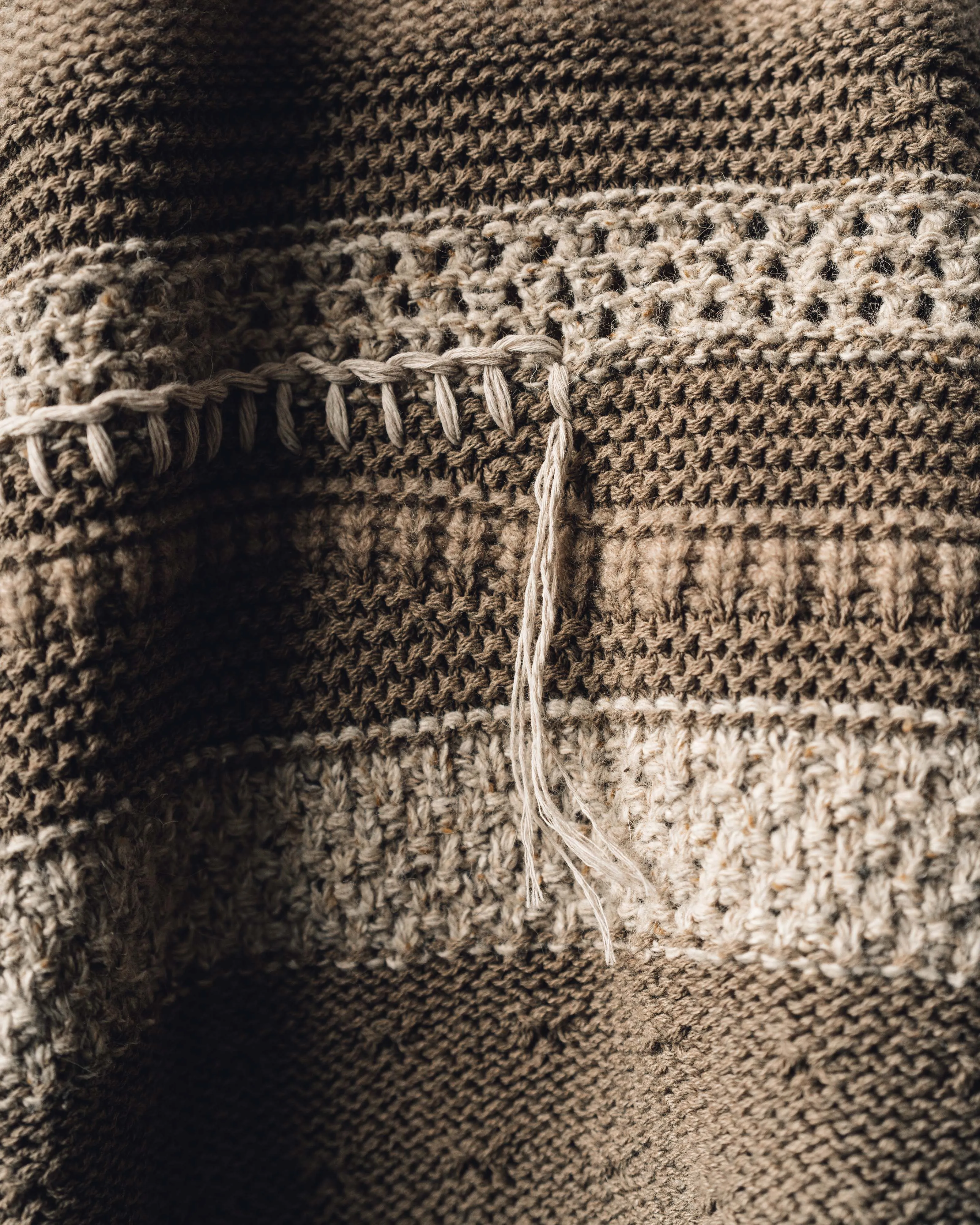 Cordera Natural Patched Sweater, Taupe