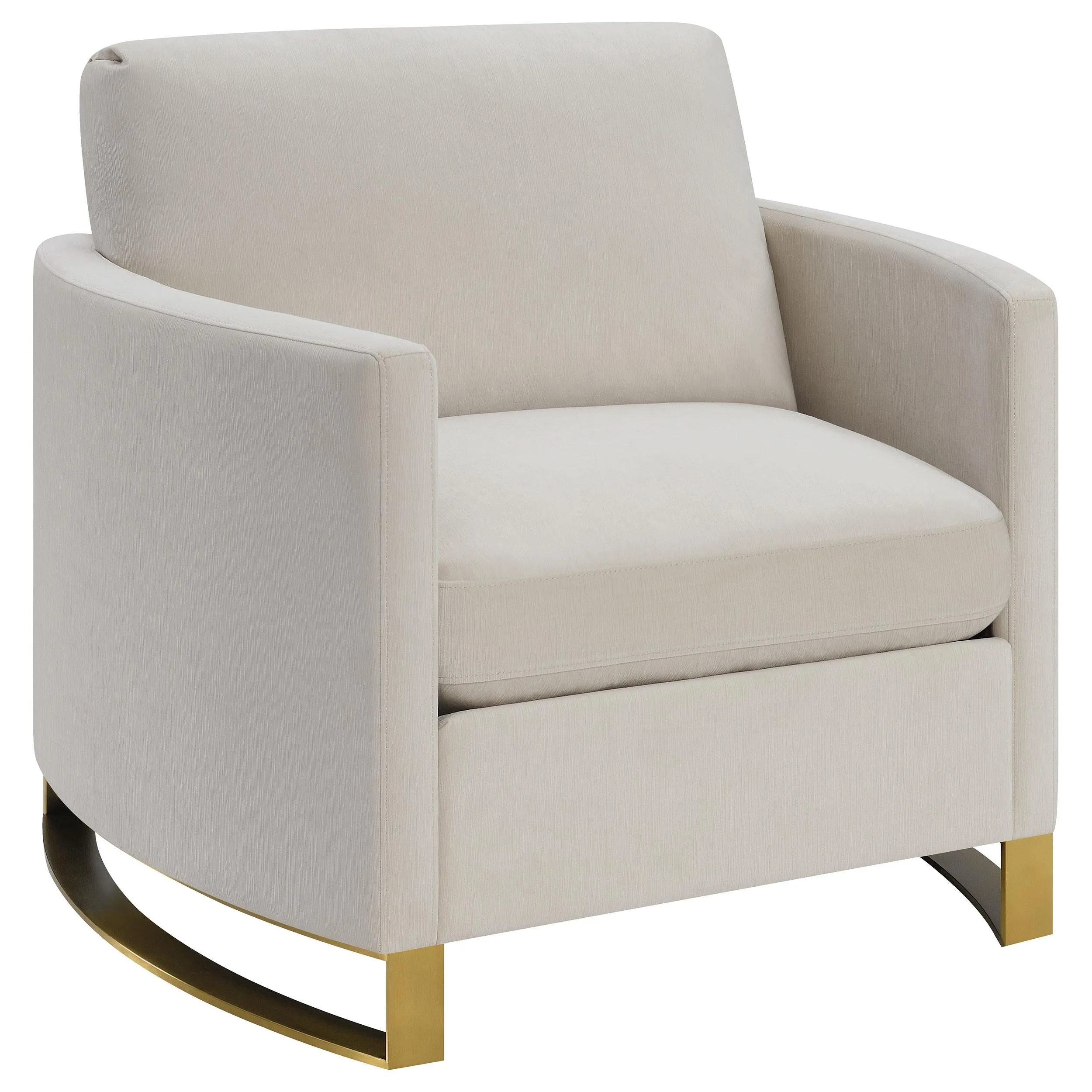 Corliss Upholstered Arched Arms Chair Beige