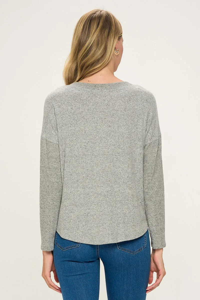 Cozy Cabin Brushed Knit Top