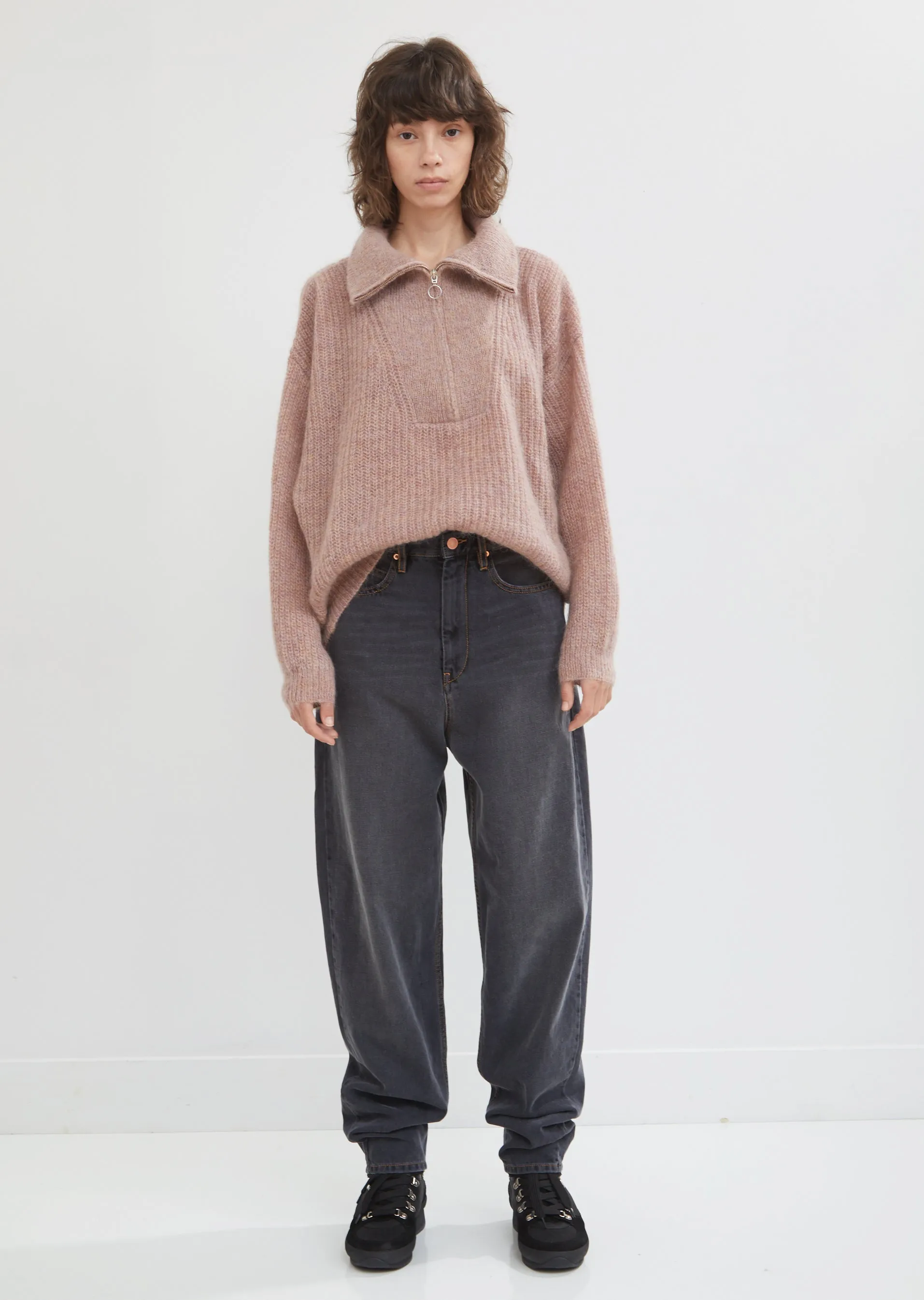 Cyclan Mohair Half Zip Sweater