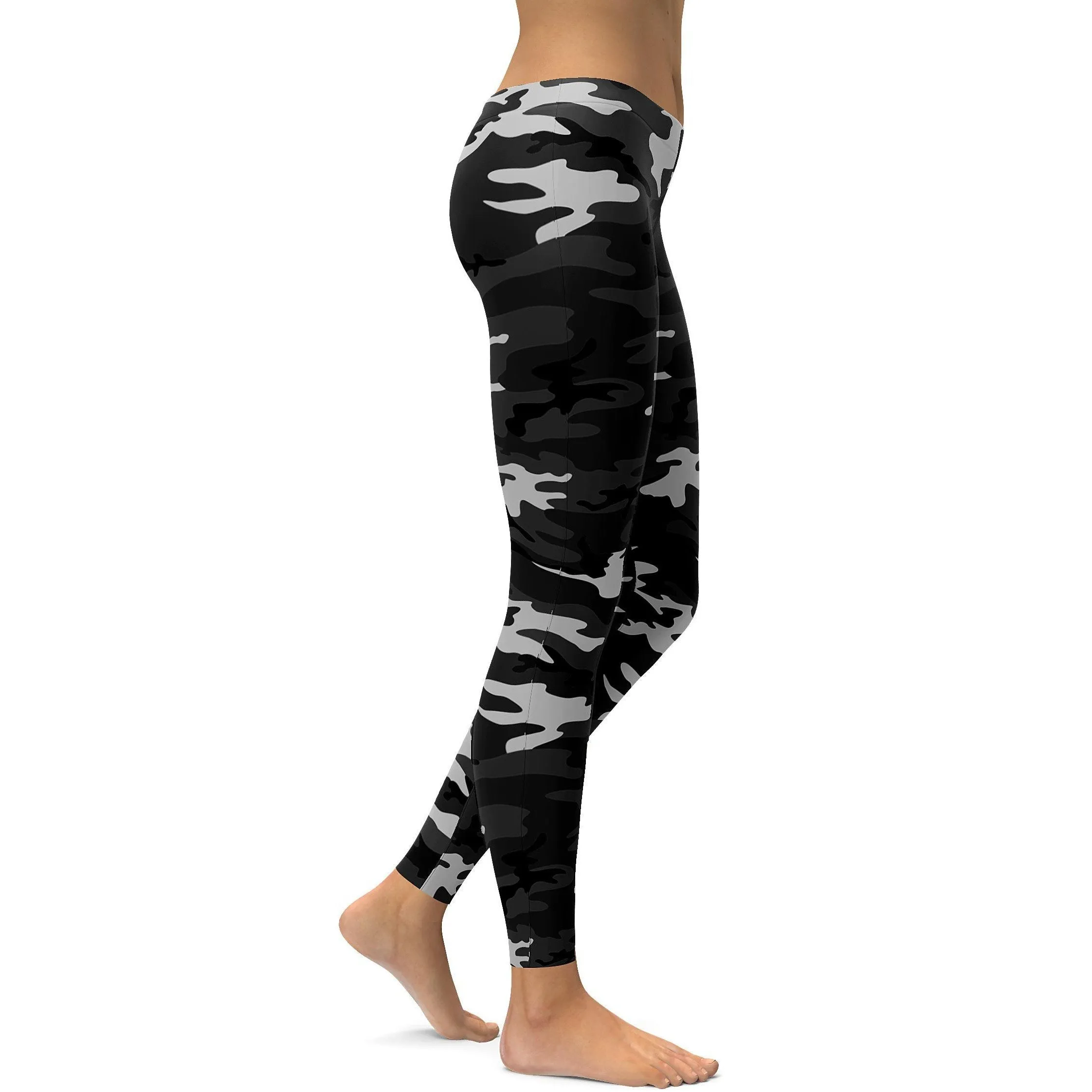 Dark Grey Camo Leggings