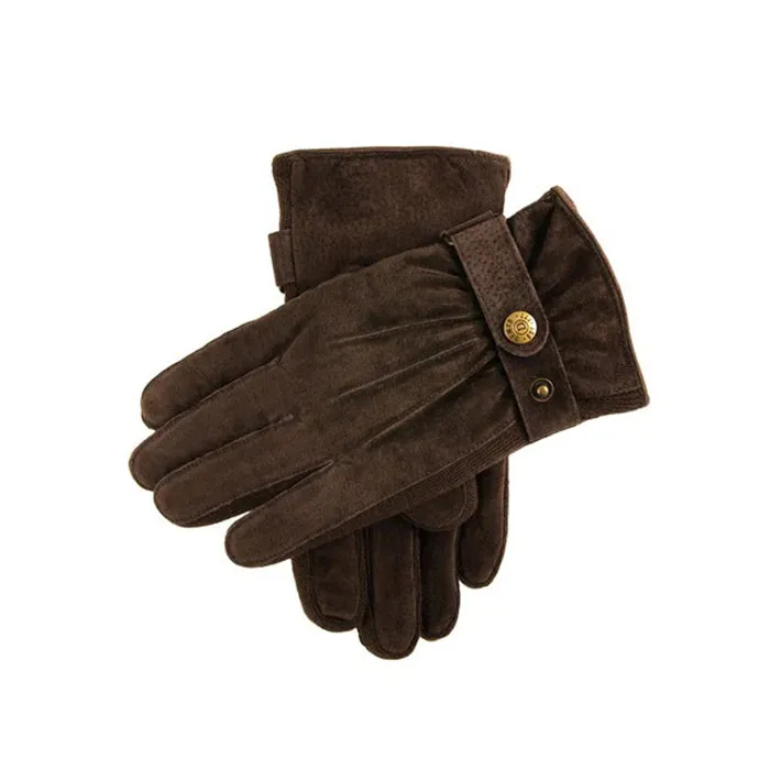 Dent's Men's Suede Fleece Lined Walking Gloves - Brown