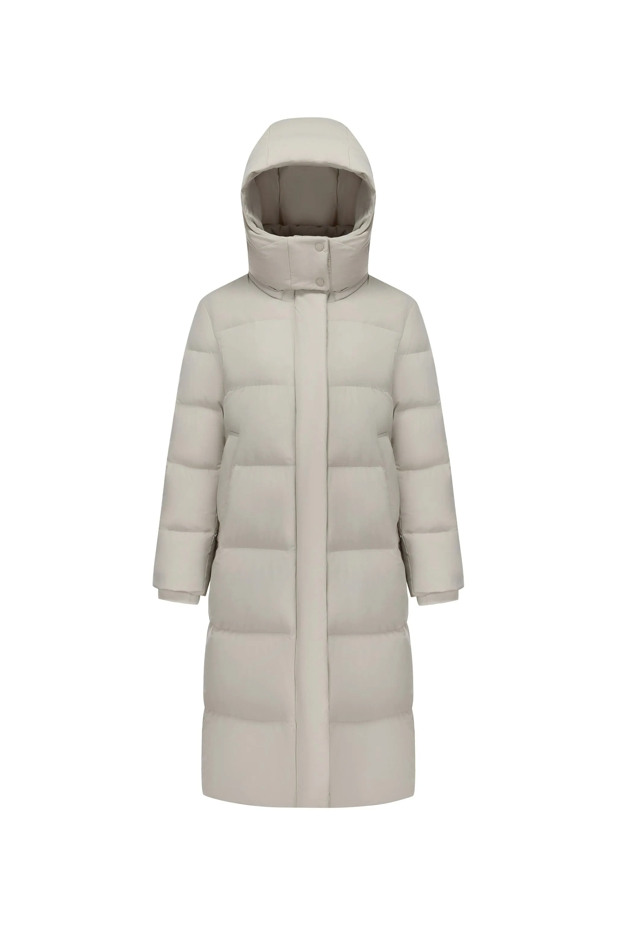 Feel the Cloud Women's Long Down Coat with detachable hood