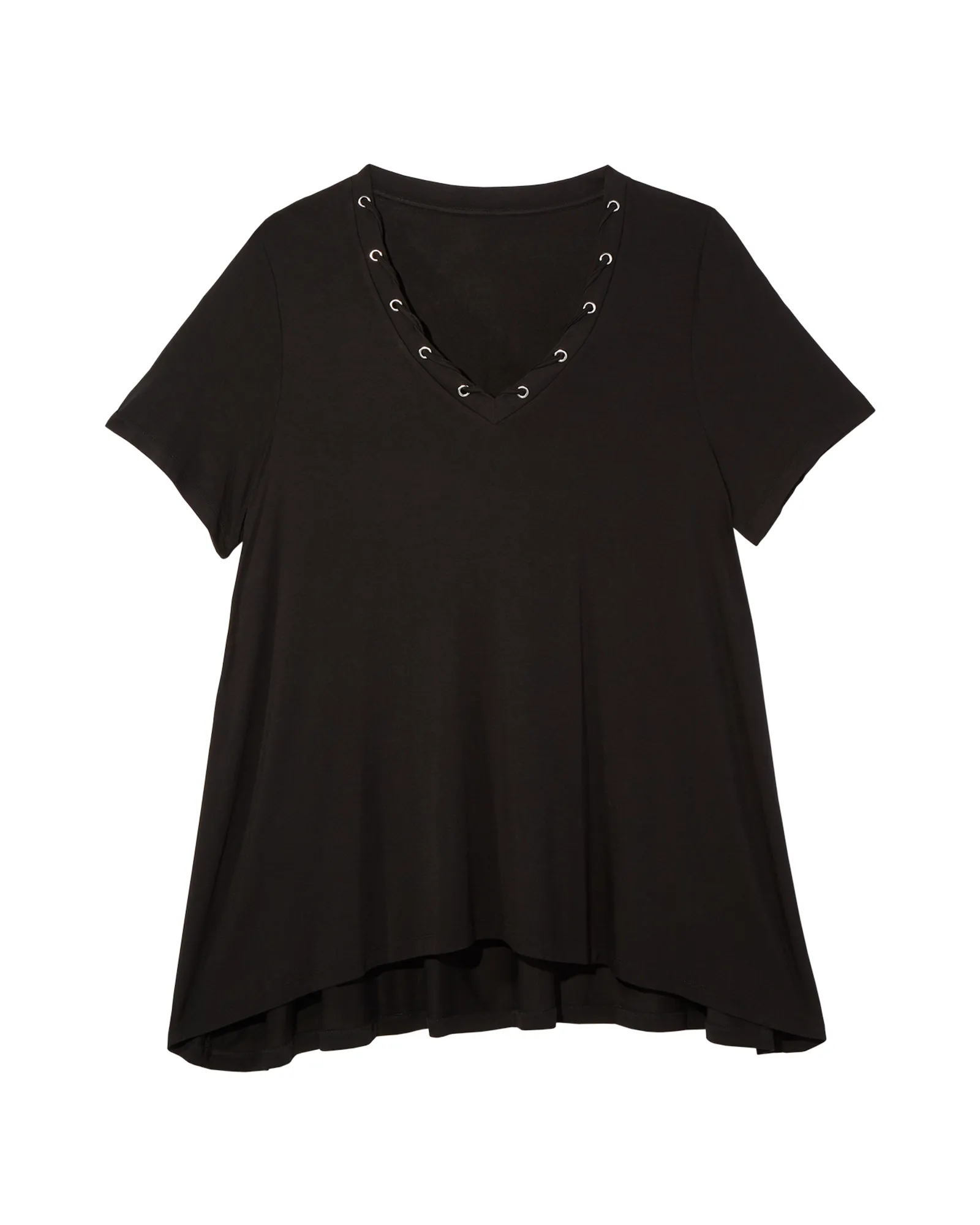 Gabriela Eyelet Swing Top | Black