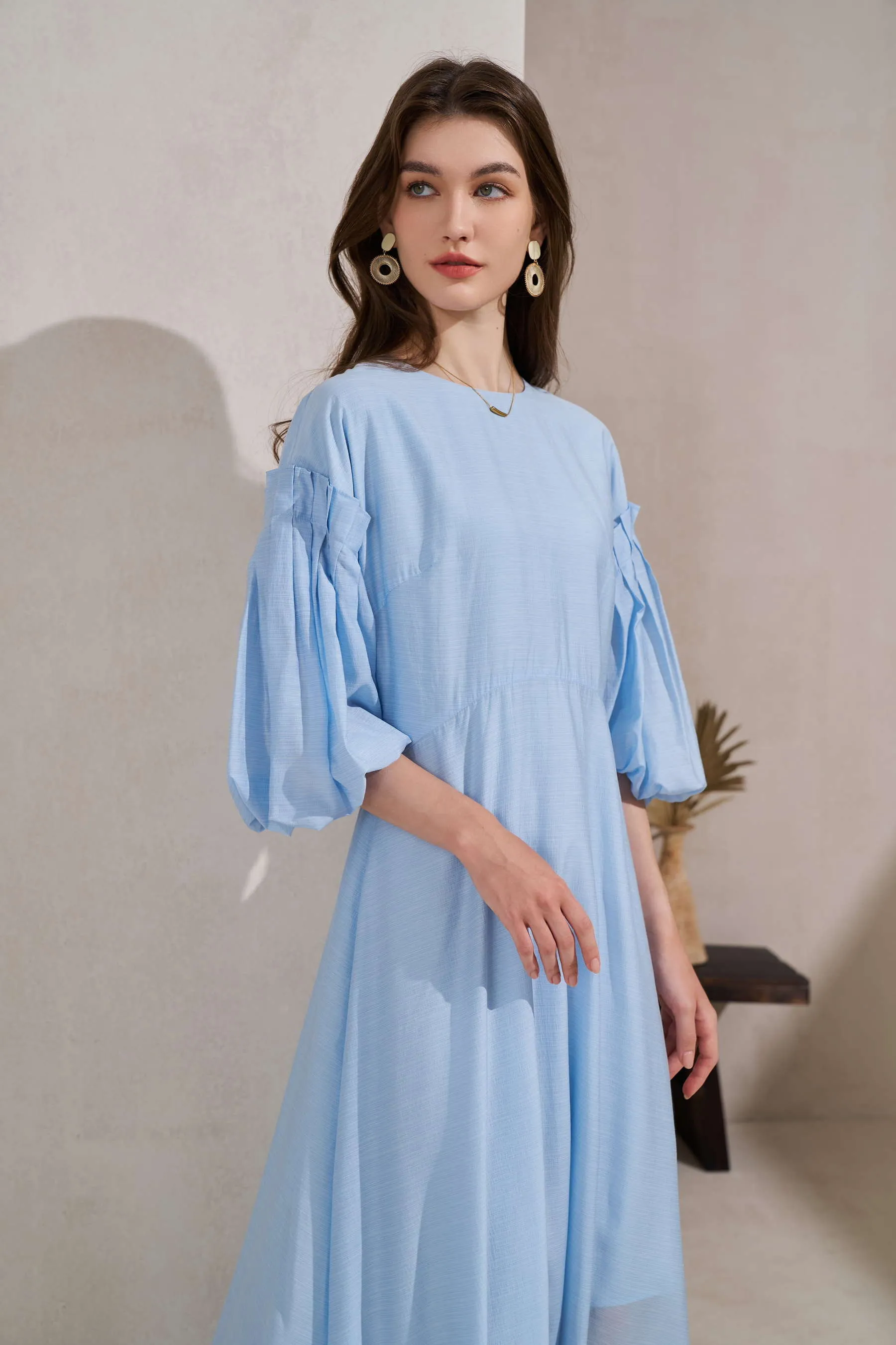 GDS Winona Tencel Long Dress | Pastel Blue