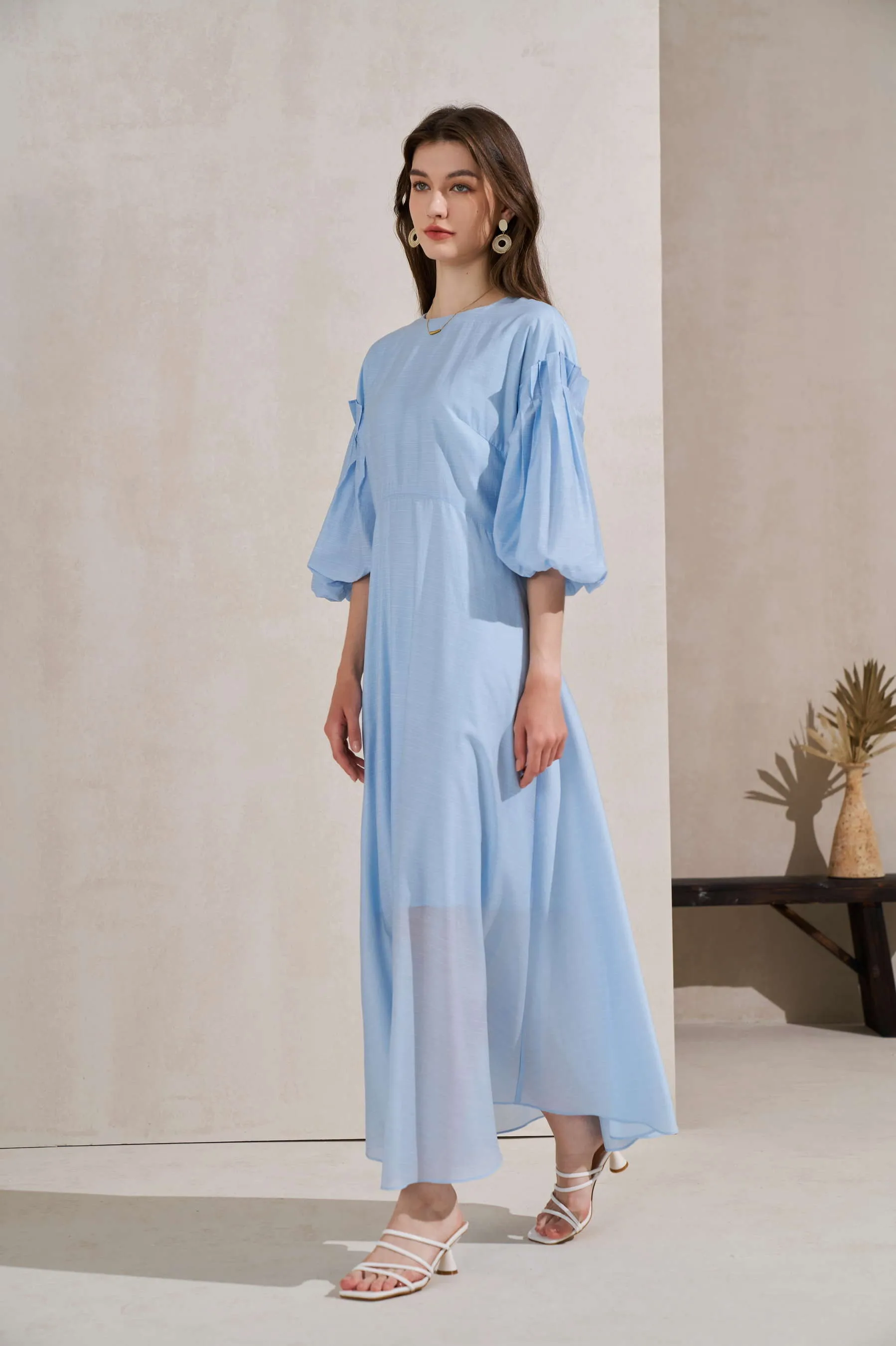 GDS Winona Tencel Long Dress | Pastel Blue