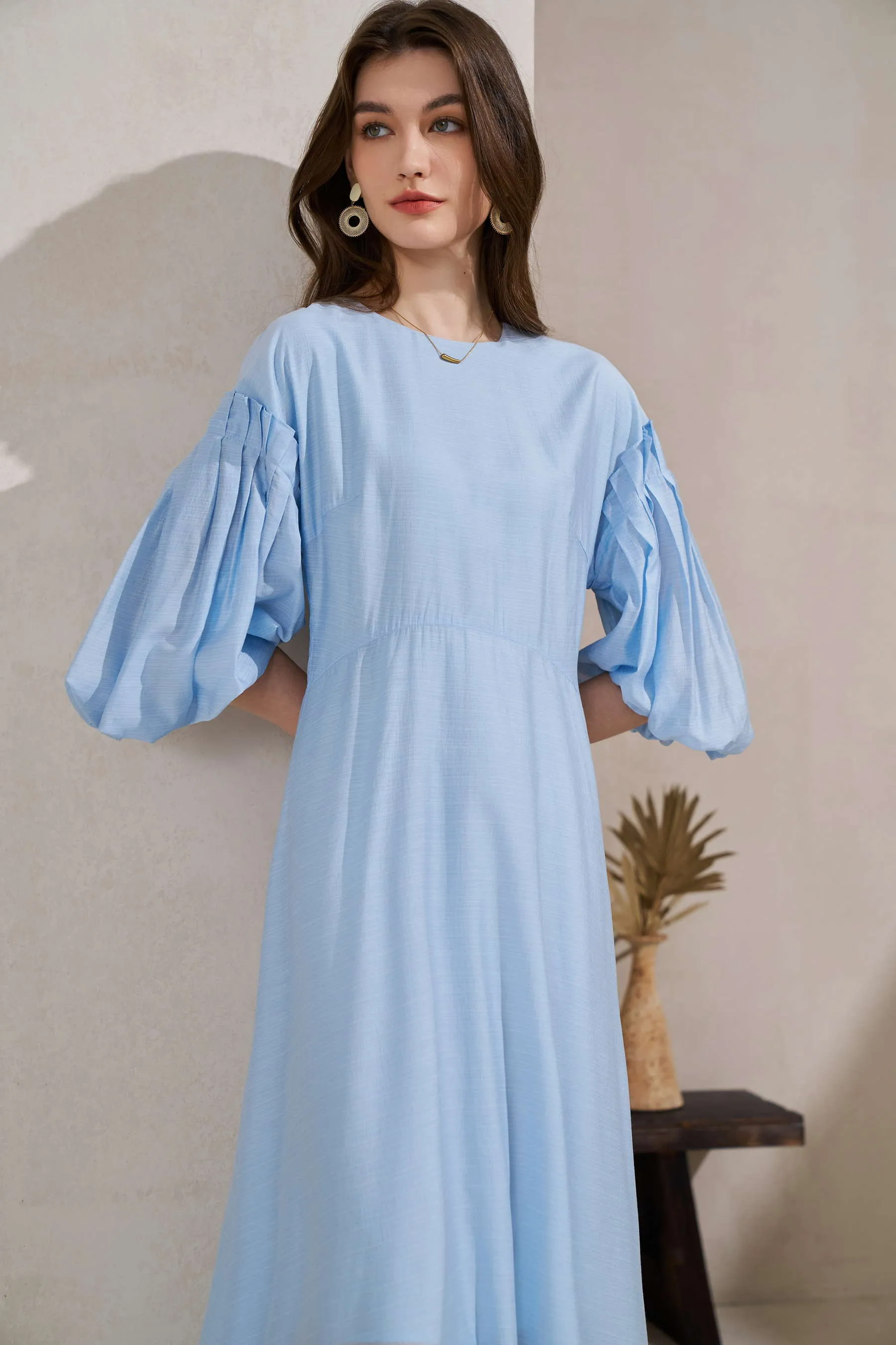 GDS Winona Tencel Long Dress | Pastel Blue