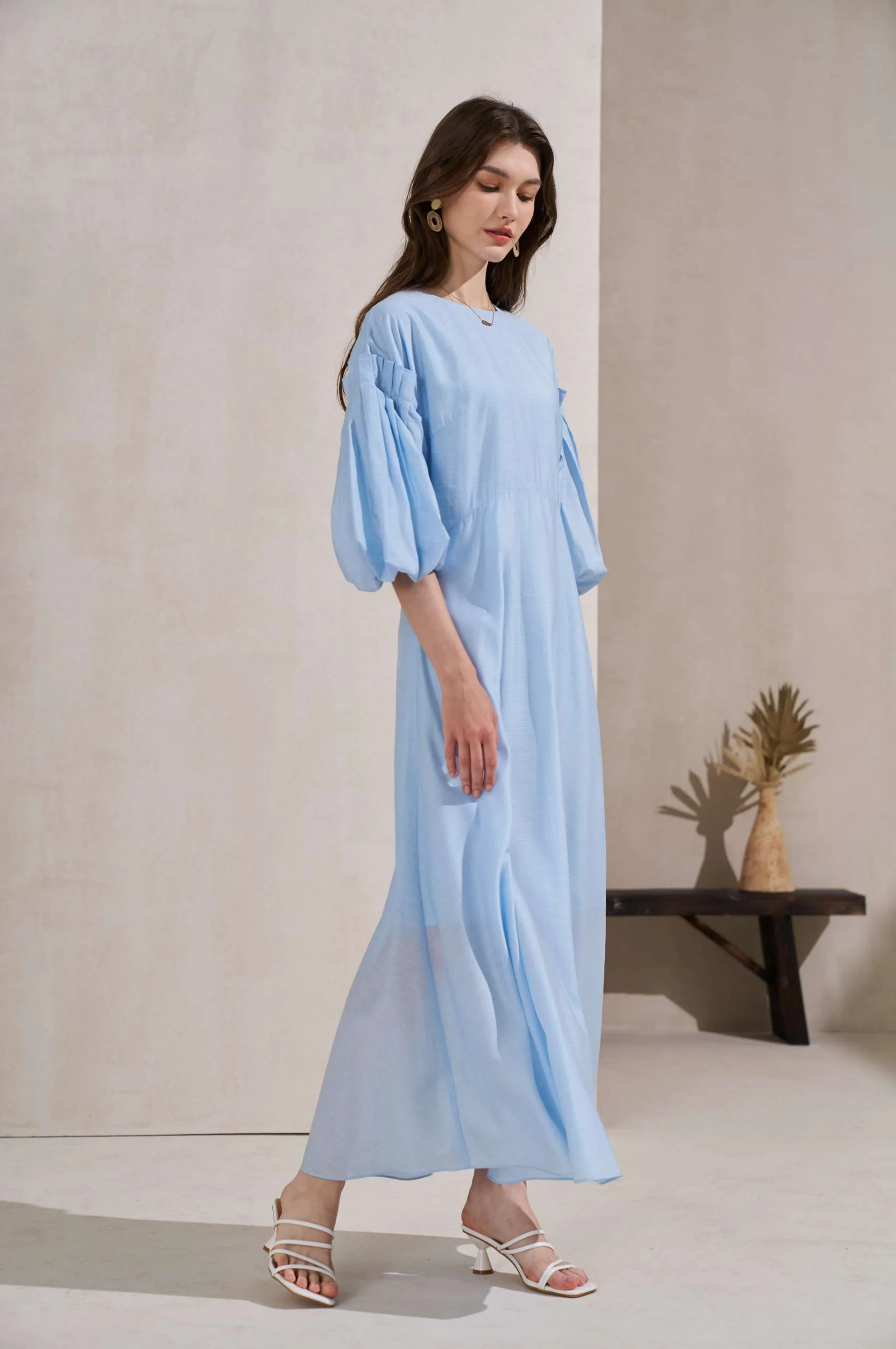 GDS Winona Tencel Long Dress | Pastel Blue