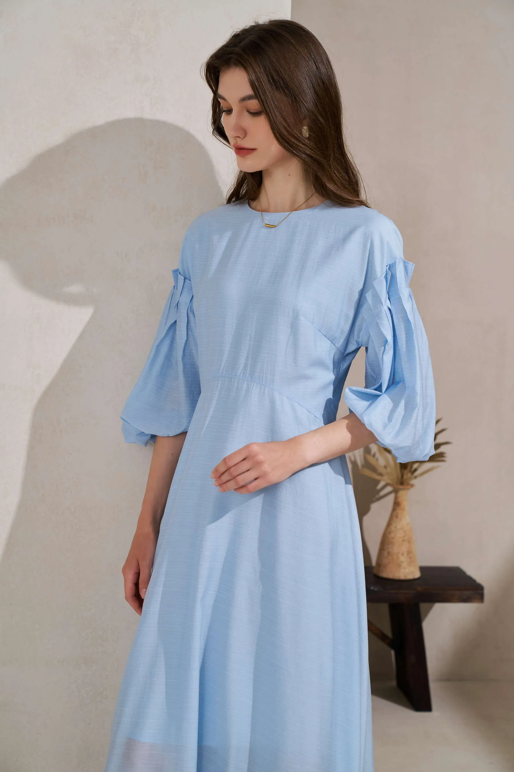 GDS Winona Tencel Long Dress | Pastel Blue