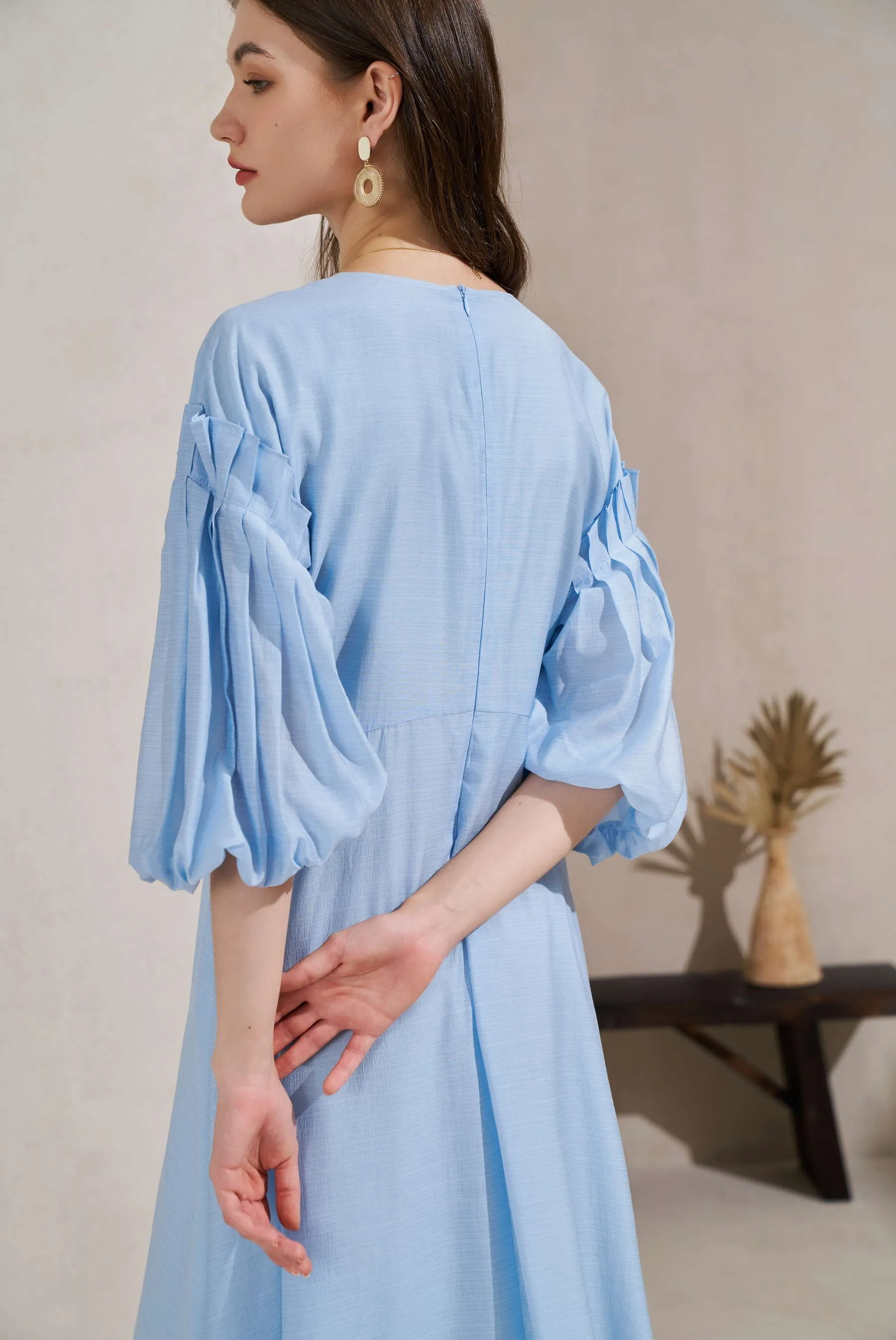 GDS Winona Tencel Long Dress | Pastel Blue