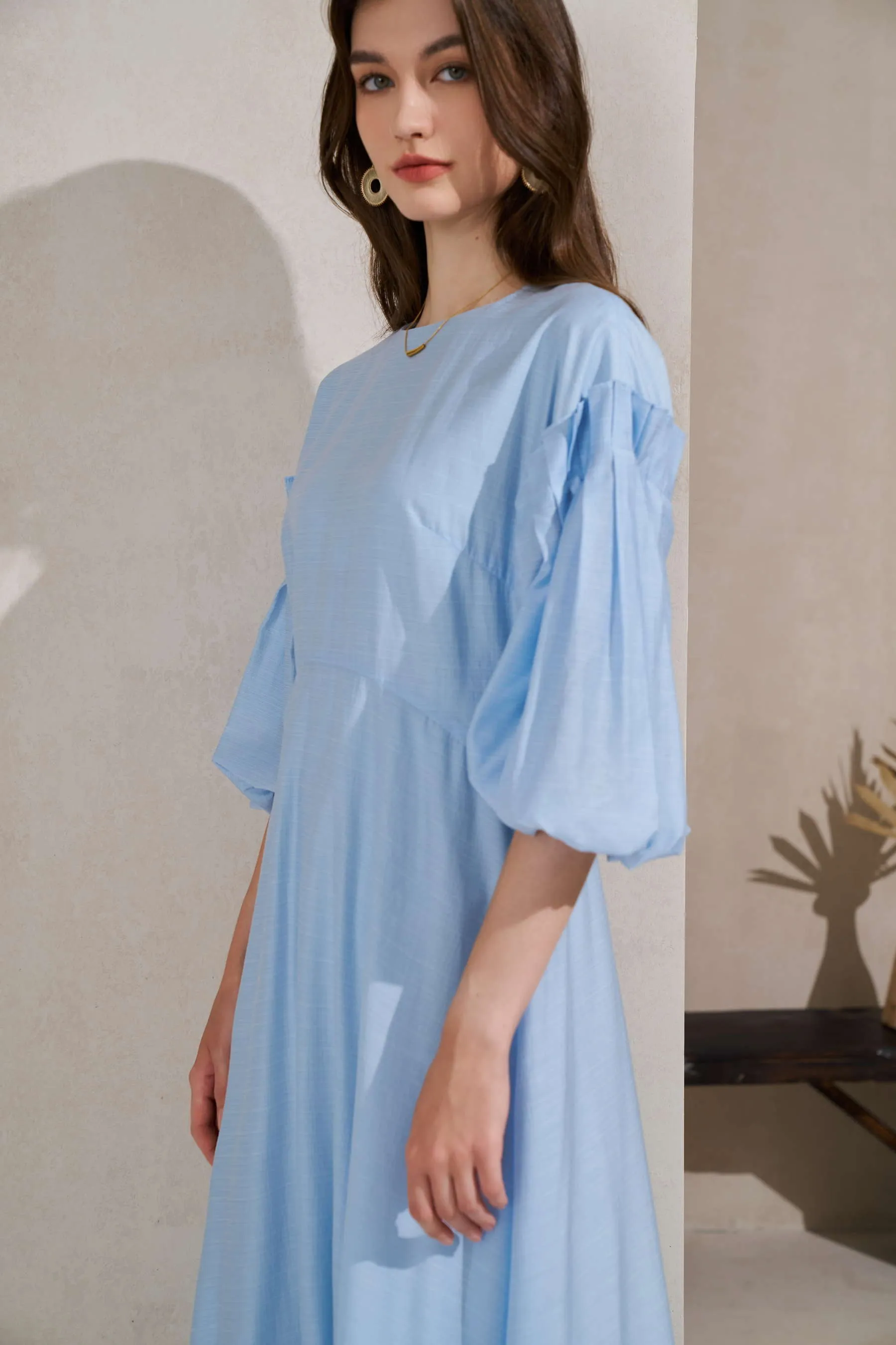 GDS Winona Tencel Long Dress | Pastel Blue