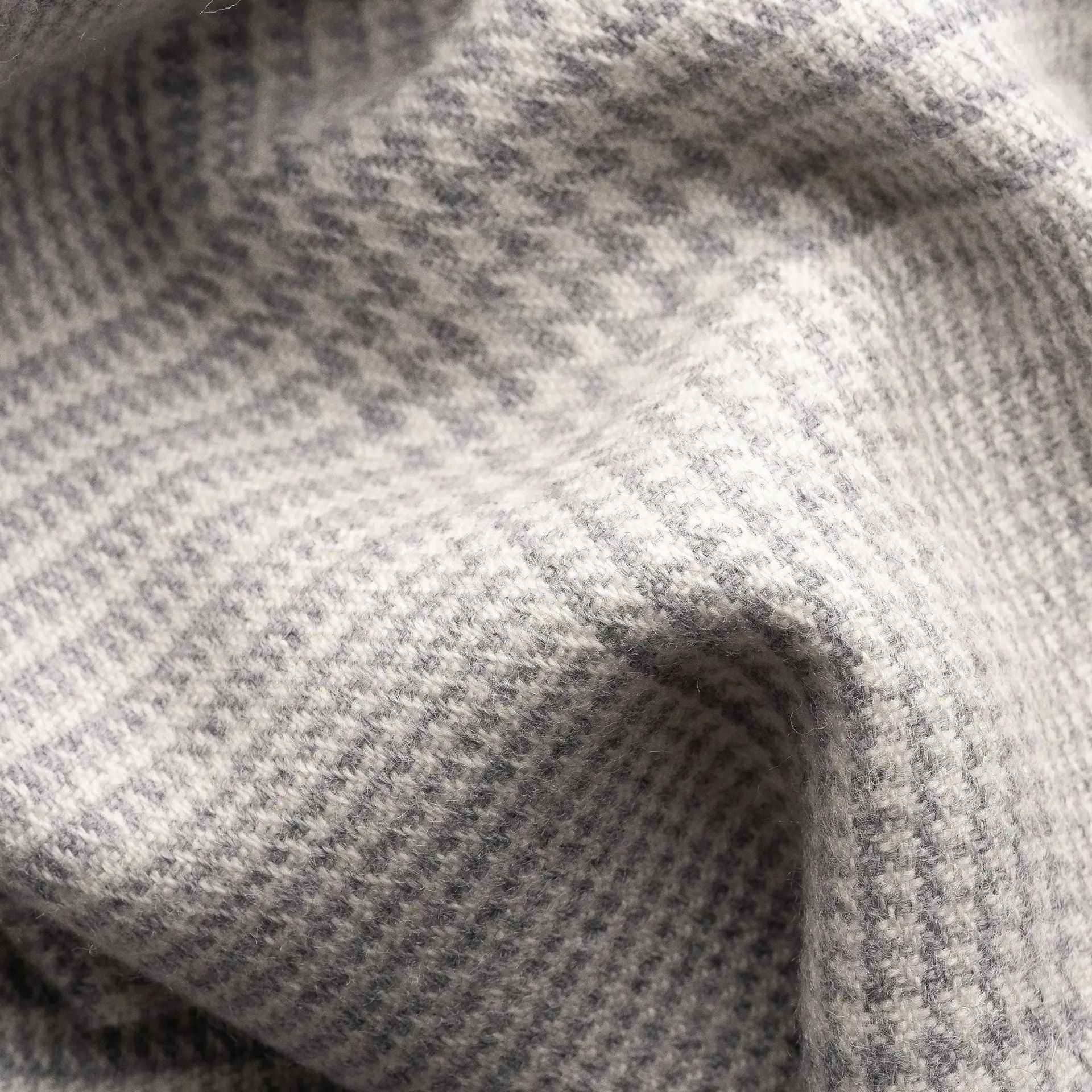 Gray Prince of Wales Merino Wool Scarf - ETON