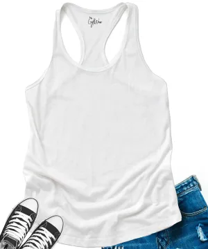 GyftWear Everyday Women's White Racerback Tank Top