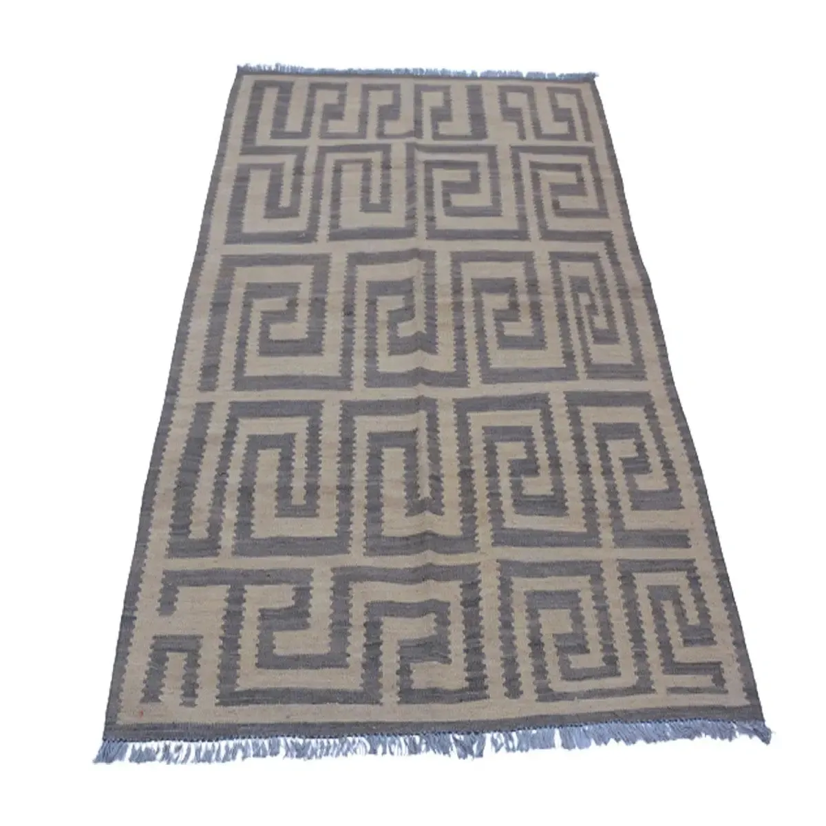 Handwoven Wool Dark Grey Rug