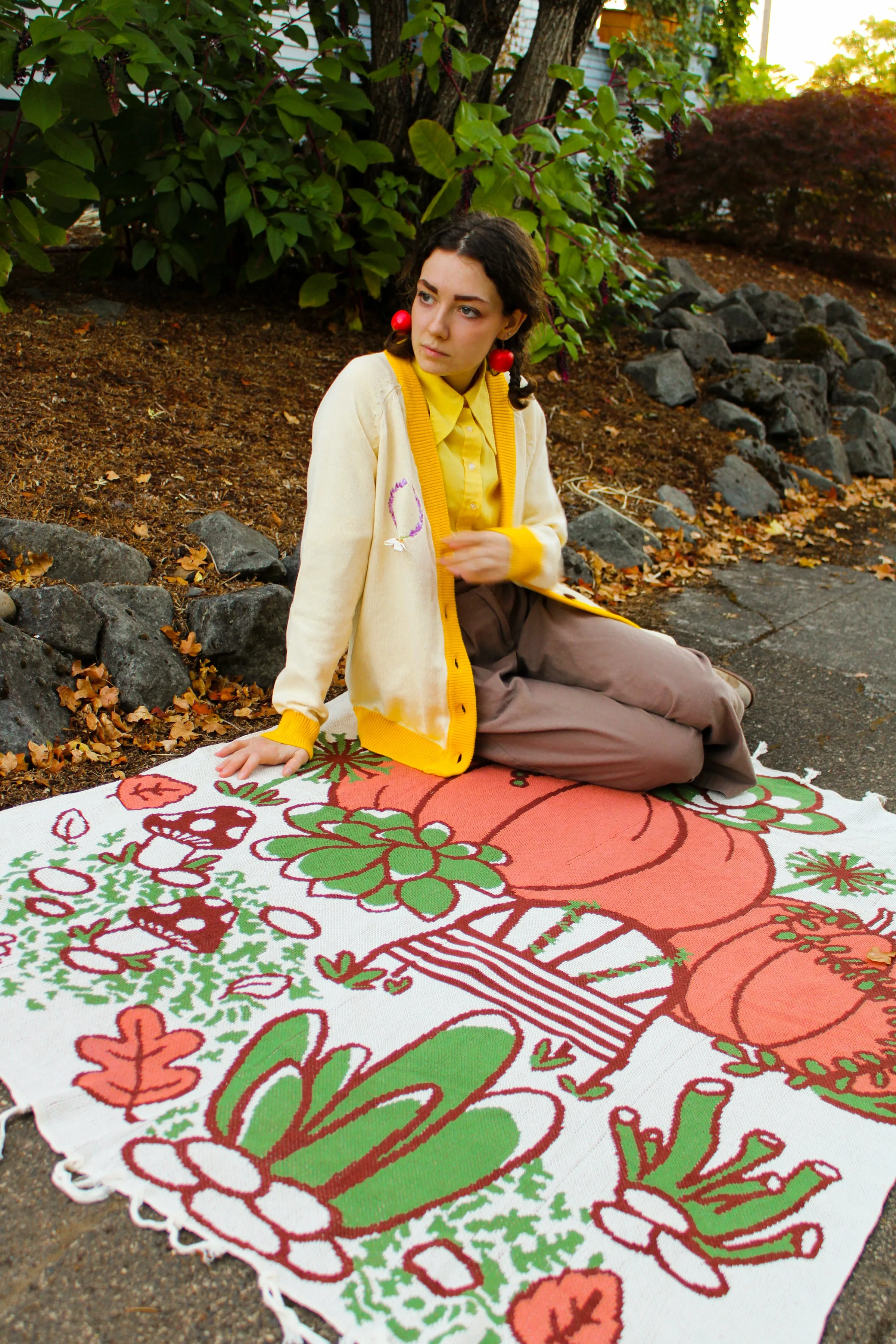 Harvest Fairy Garden Knitted Blanket!