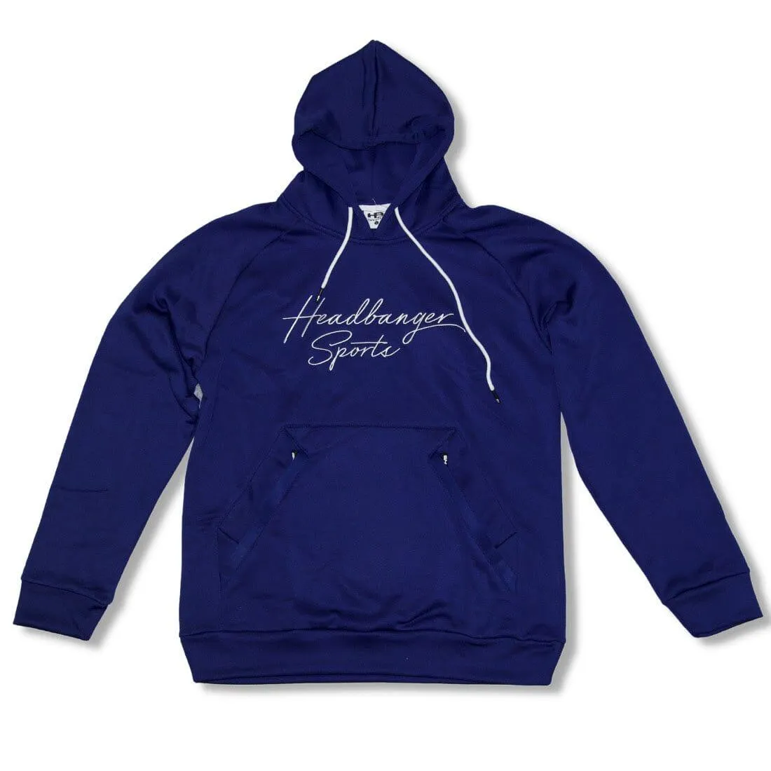 Headbanger Sports Performance Fleece Line Hoodie w/ Kangaroo Pocket: Navy