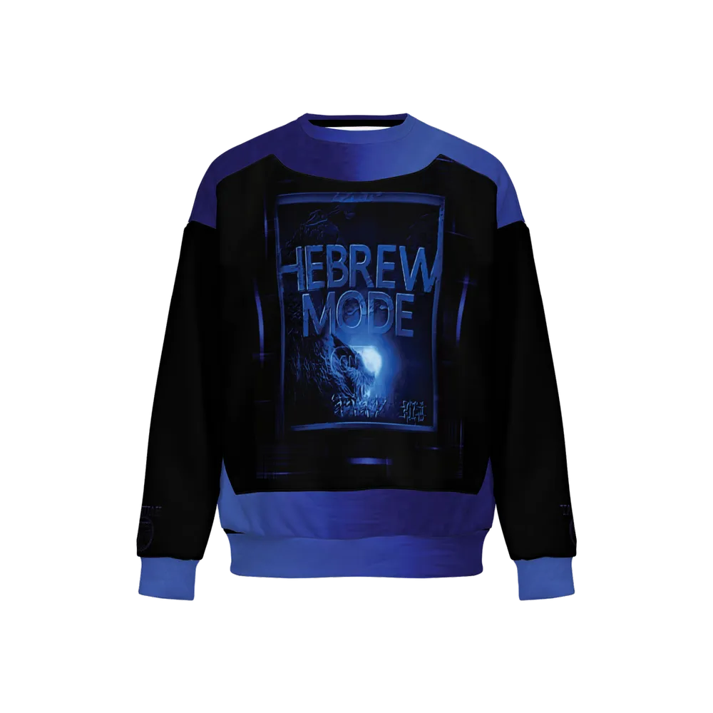 Hebrew Mode - On 01-06 Men’s Designer Relaxed Fit Front Patch Sweatshirt