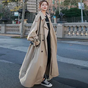 HEYFANCYSTYLE Vintage Charm Long Trench Coat