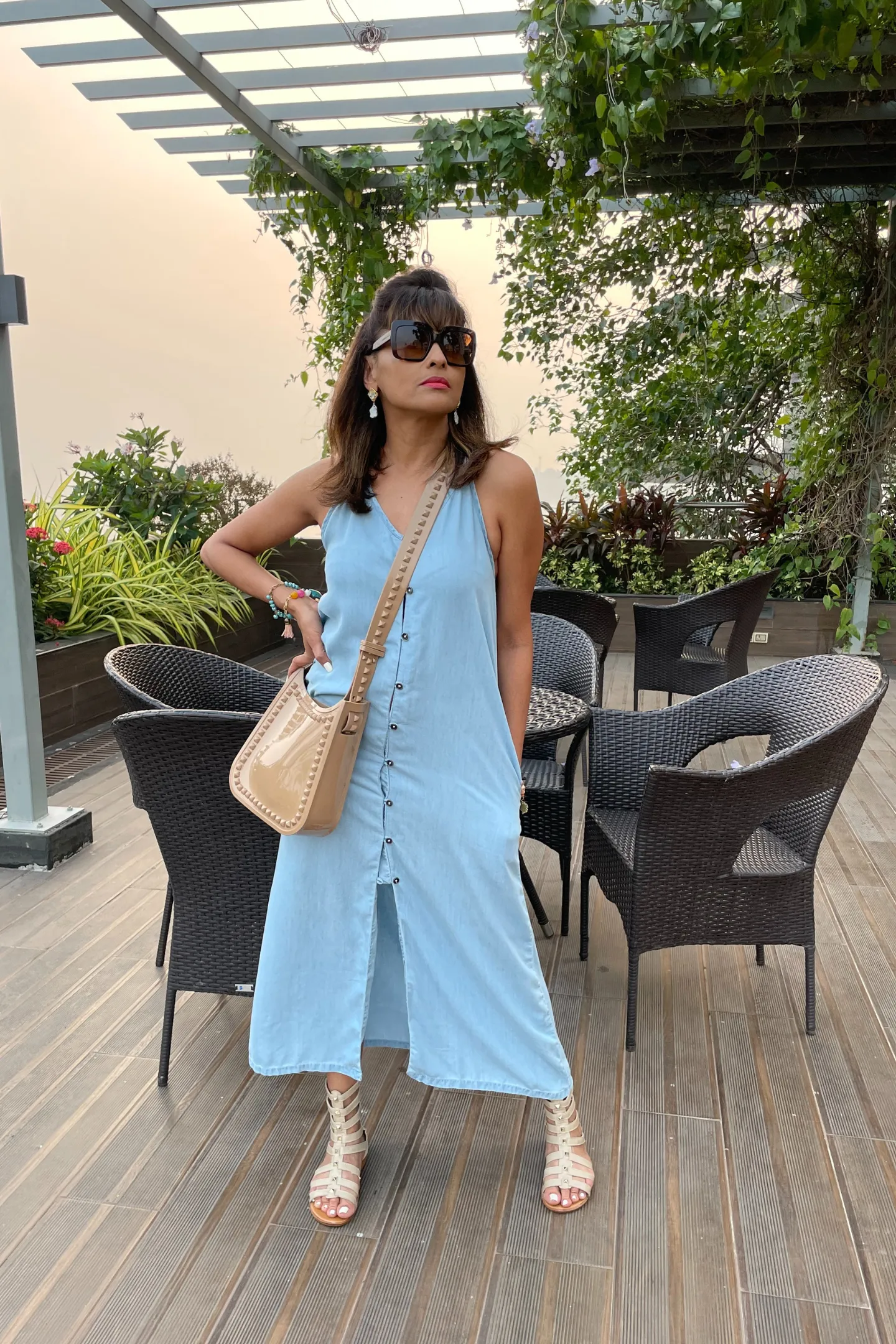 In the Mood for Love Denim Maxi Dress