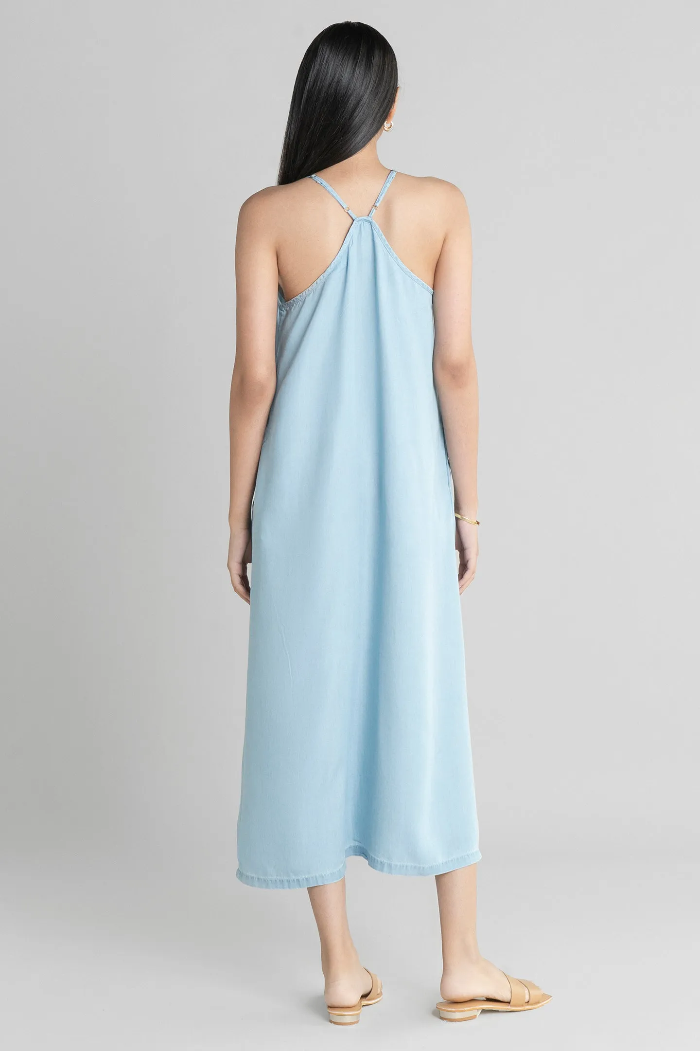 In the Mood for Love Denim Maxi Dress