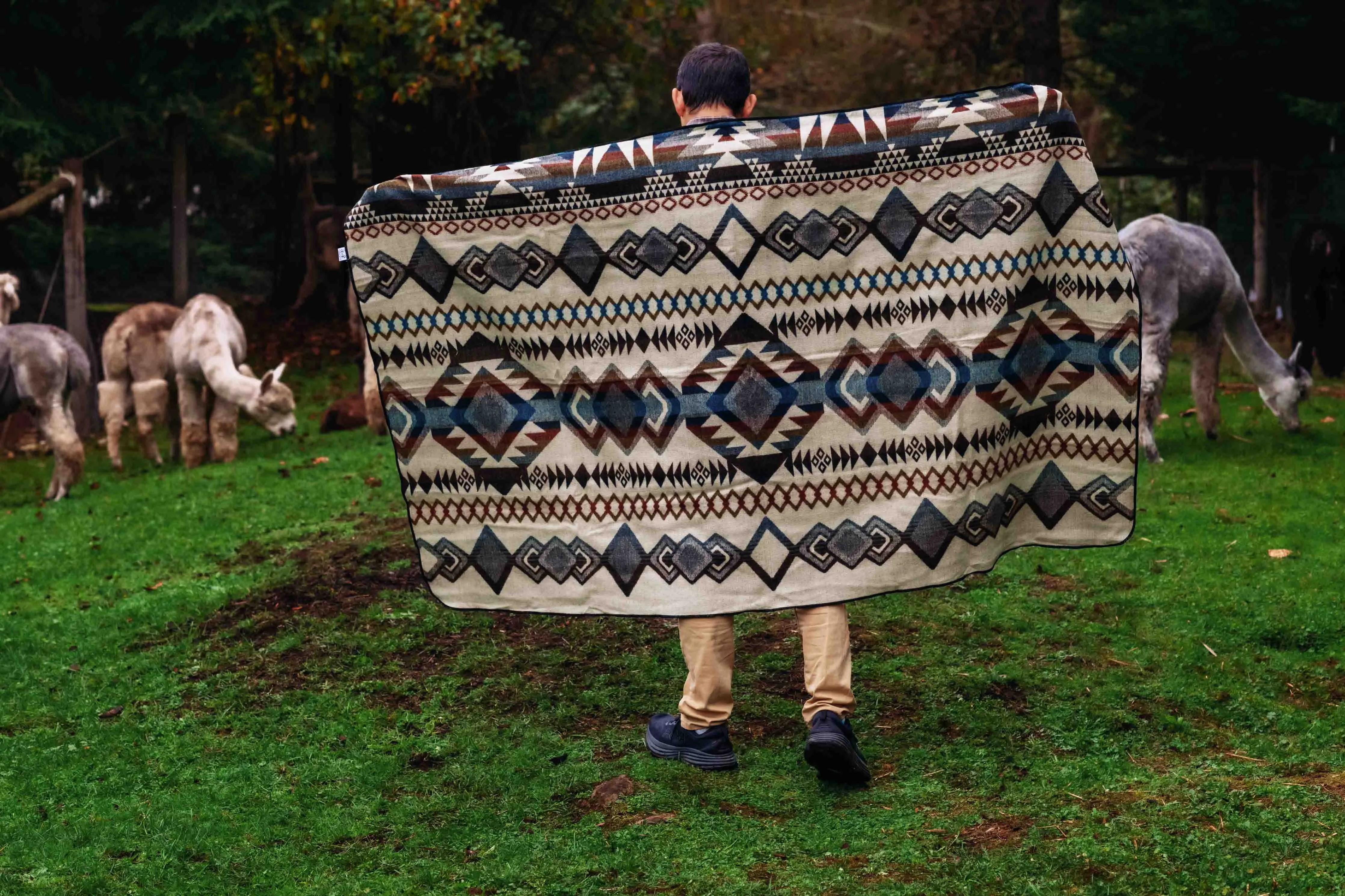 Iquitos - Pebble Creek - Alpaca Wool Blanket - Enchanted Farms