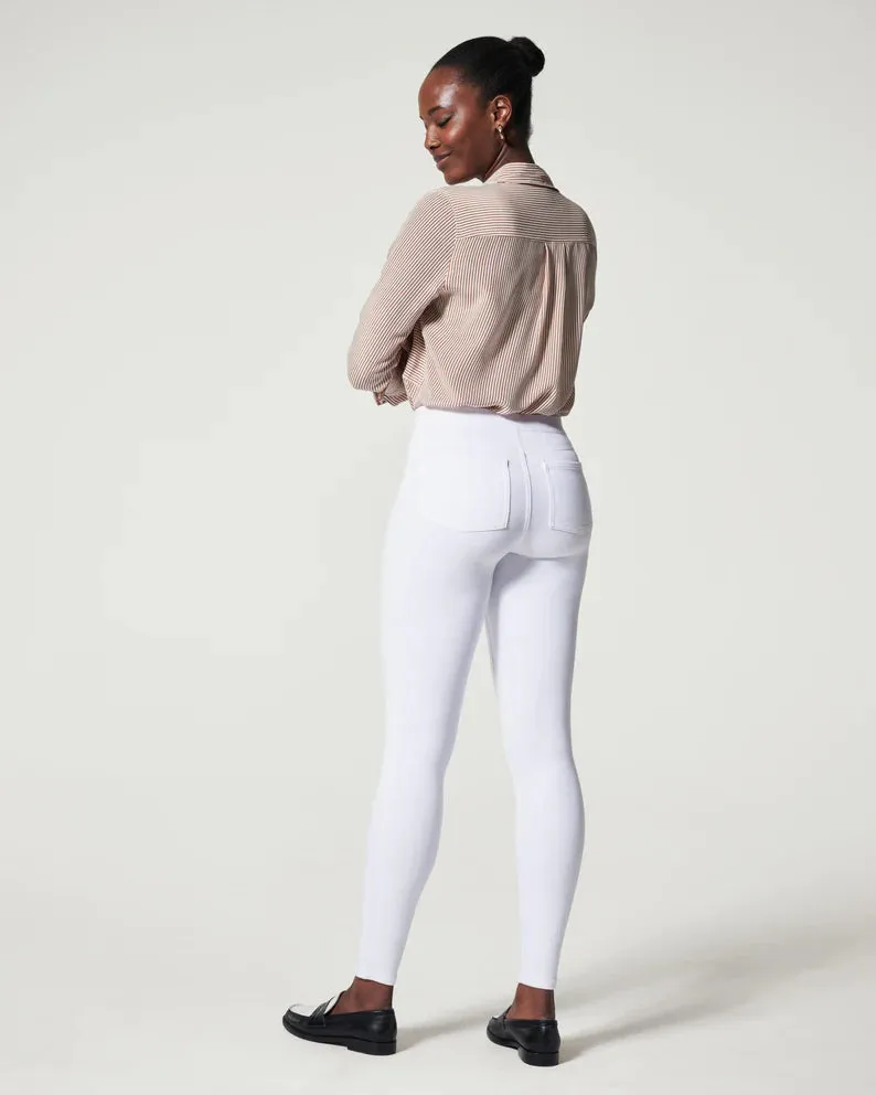 Jean-ish Ankle Leggings (White)