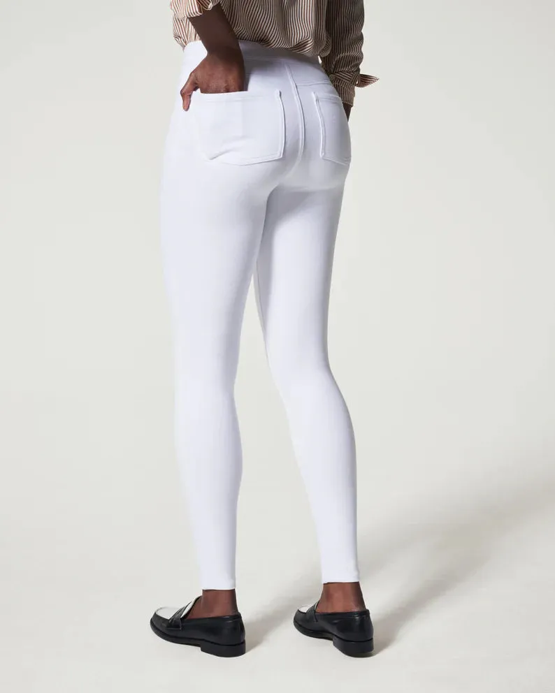 Jean-ish Ankle Leggings (White)