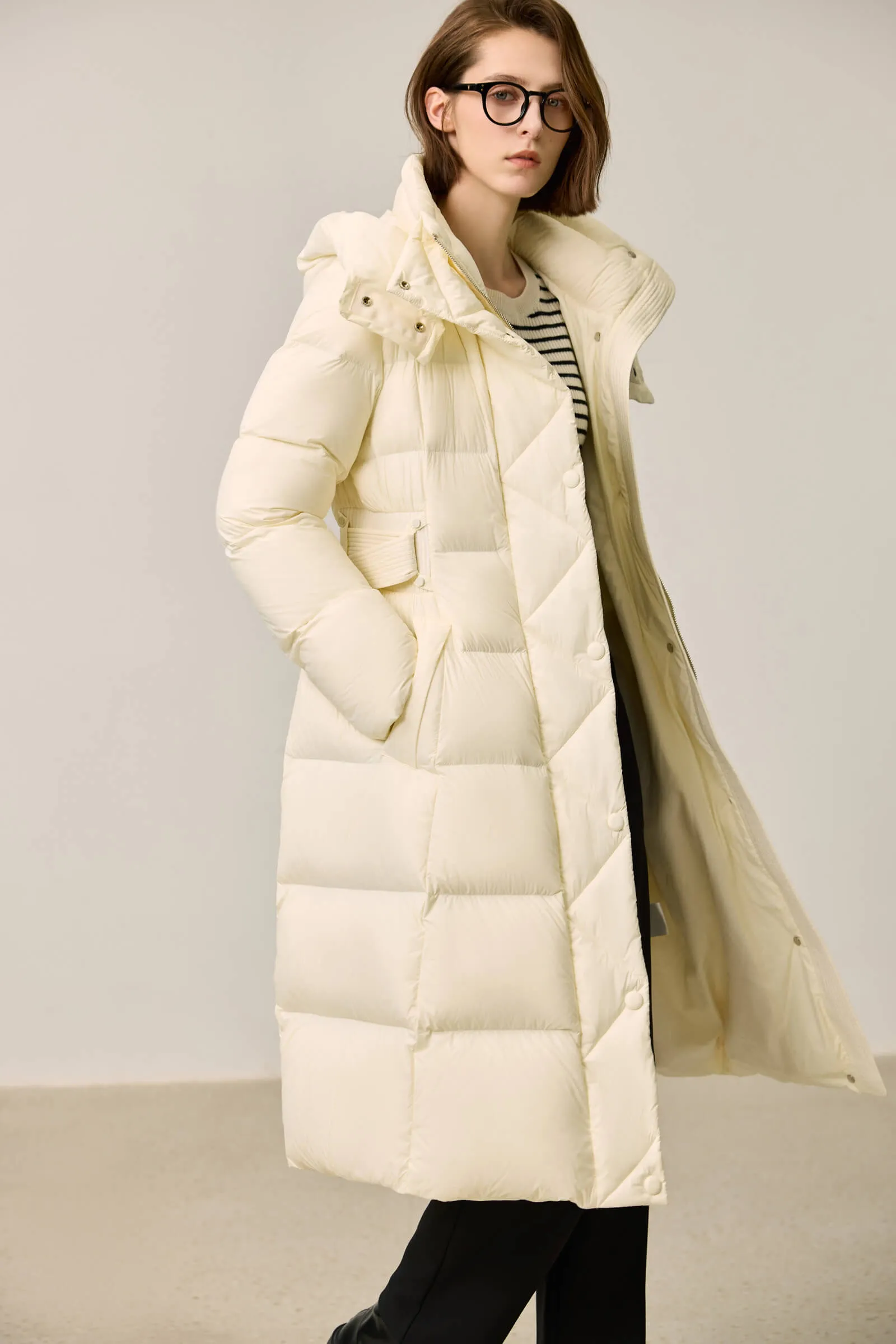 LILY Ultra-Light Urban X-Series Waist-Cinching Down Jacket