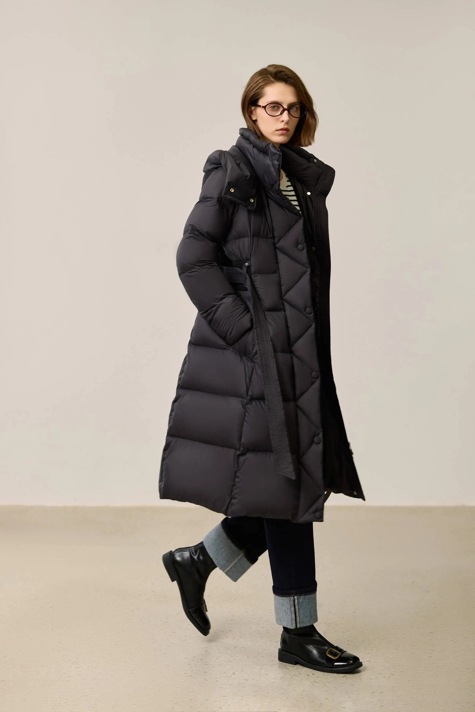 LILY Ultra-Light Urban X-Series Waist-Cinching Down Jacket