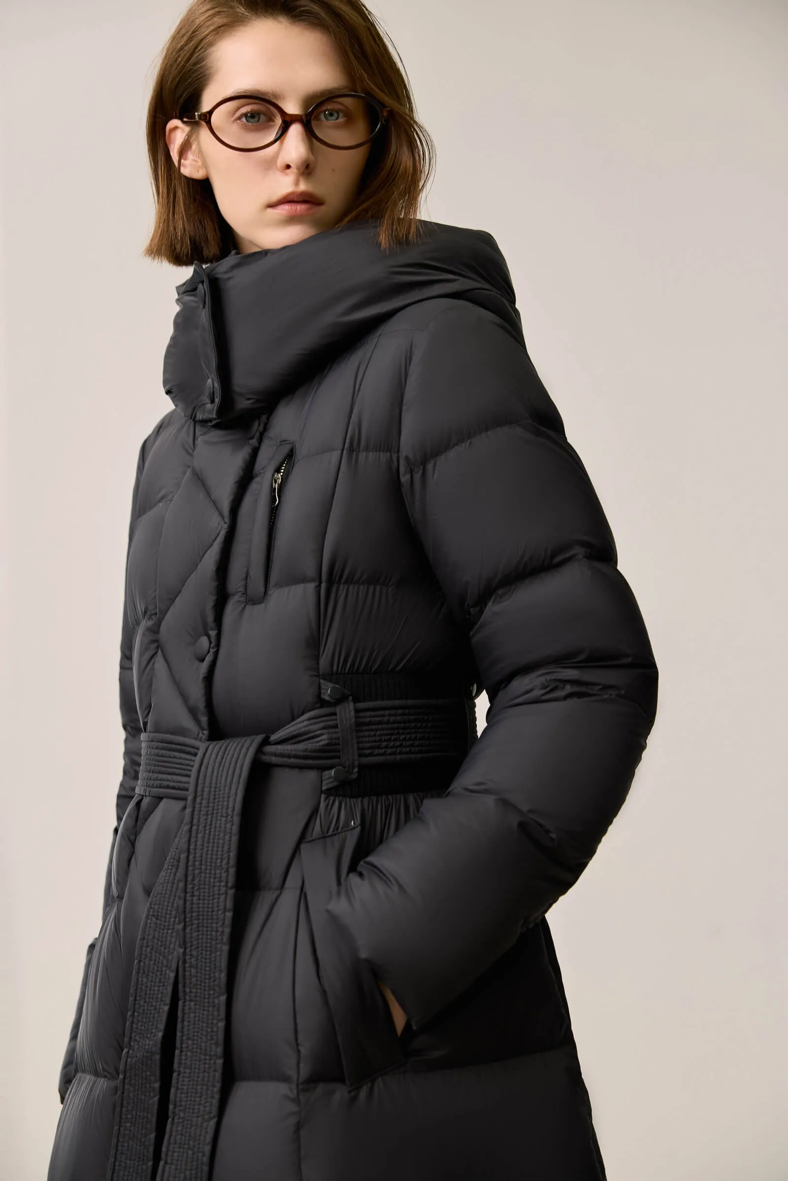 LILY Ultra-Light Urban X-Series Waist-Cinching Down Jacket