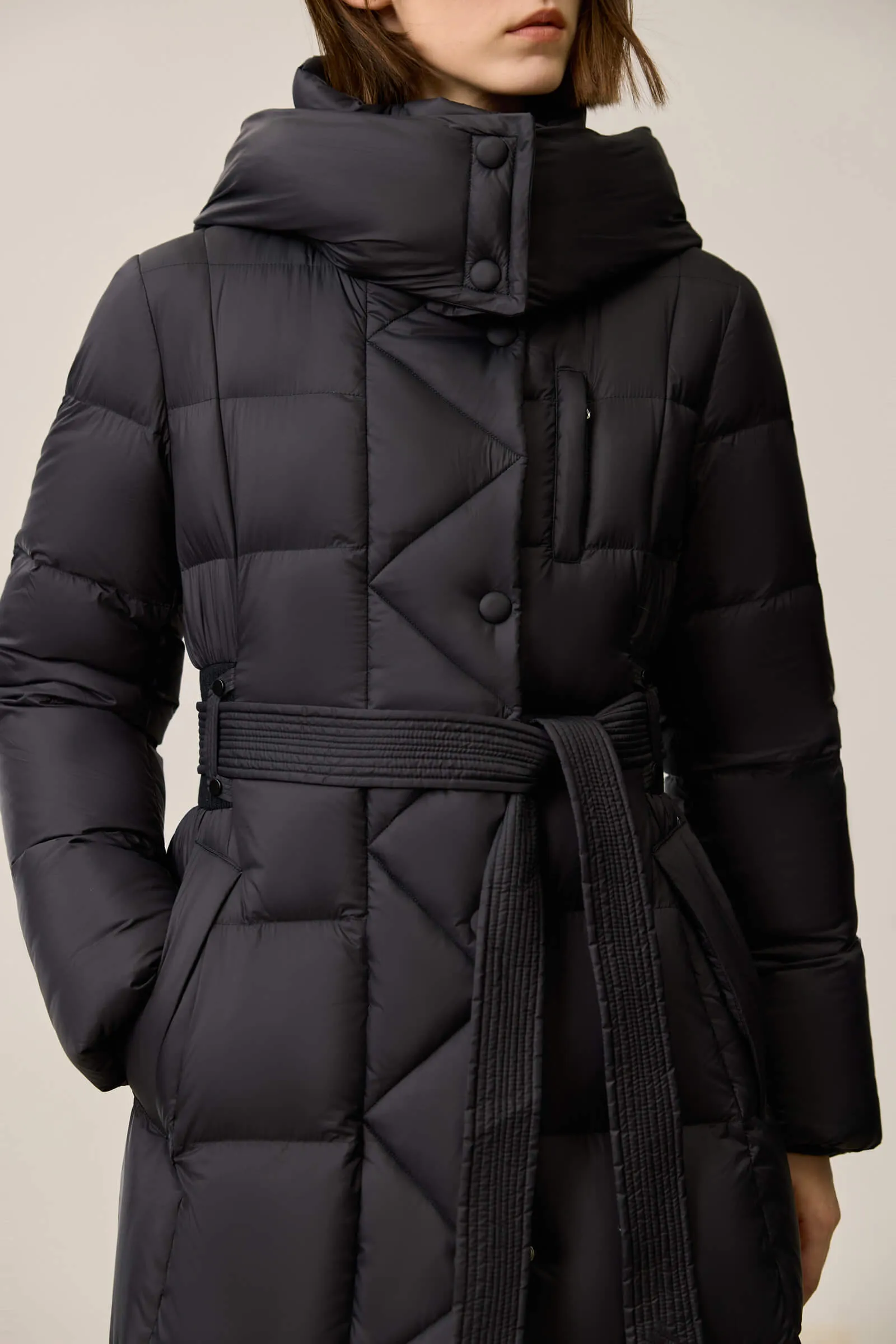 LILY Ultra-Light Urban X-Series Waist-Cinching Down Jacket