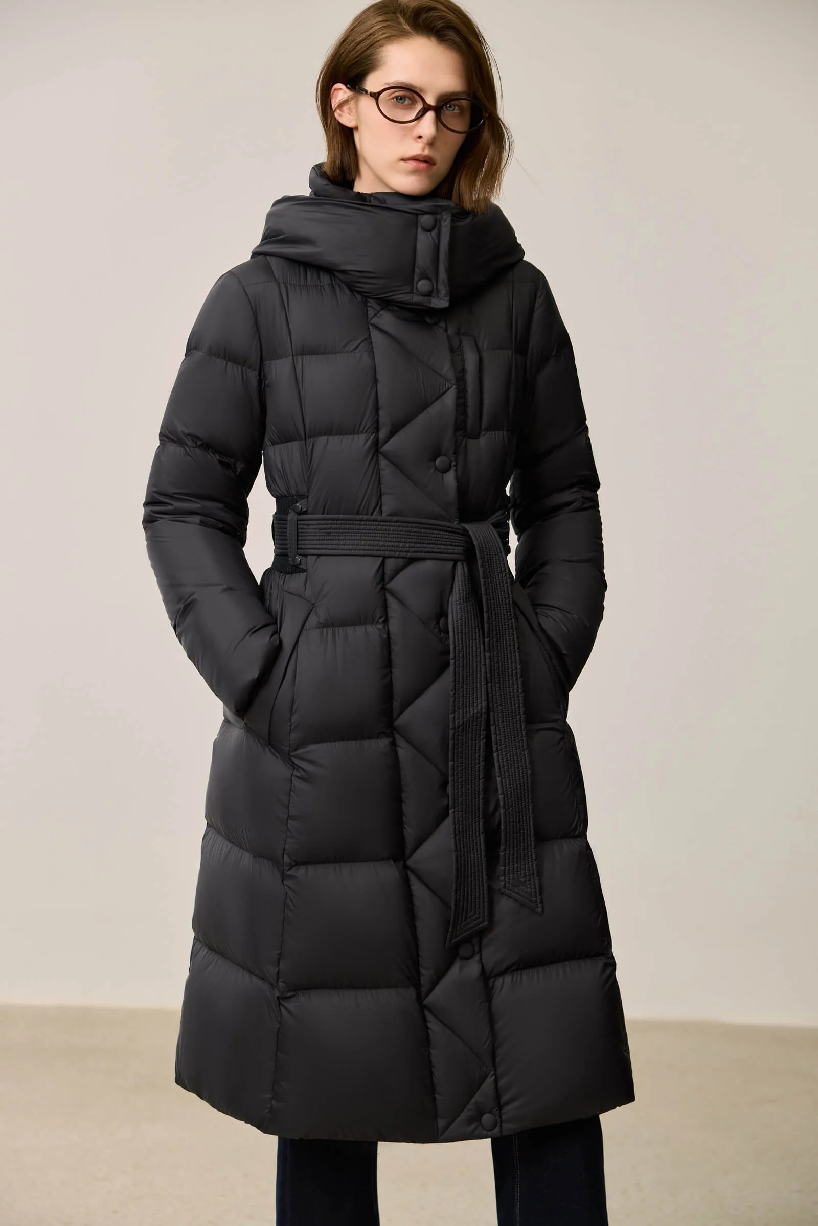 LILY Ultra-Light Urban X-Series Waist-Cinching Down Jacket