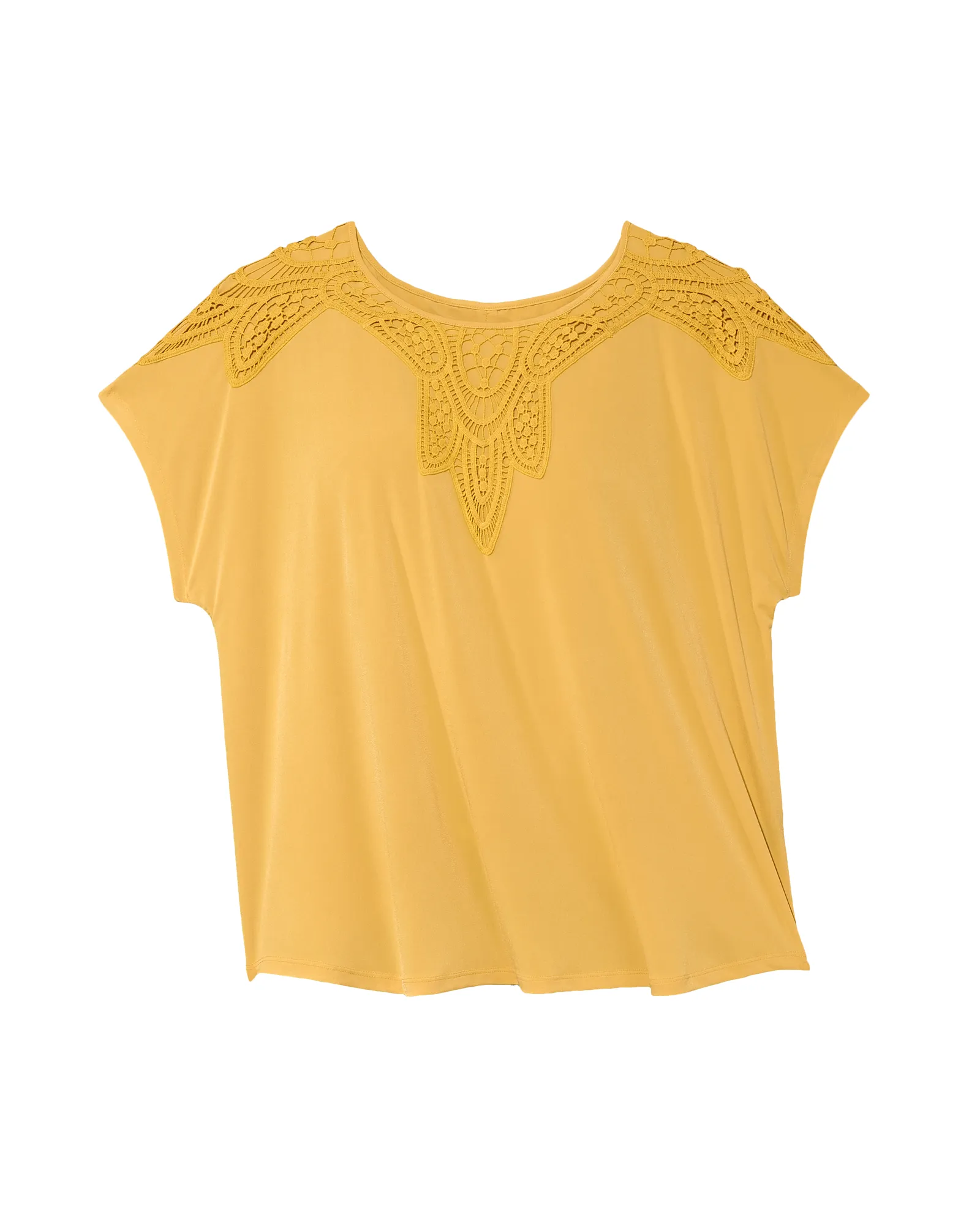 Lucila Crochet Detail Top | Yellow