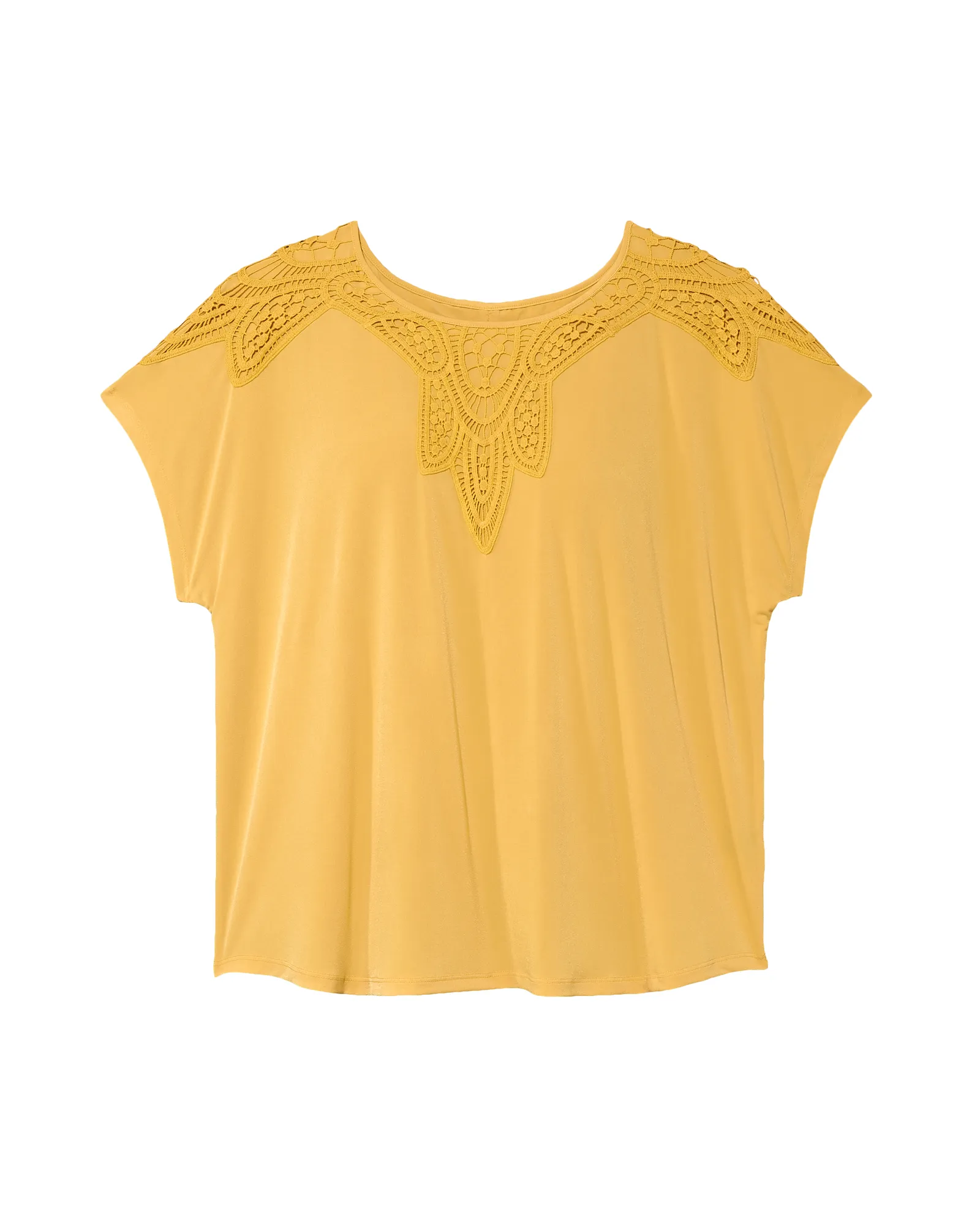 Lucila Crochet Detail Top | Yellow