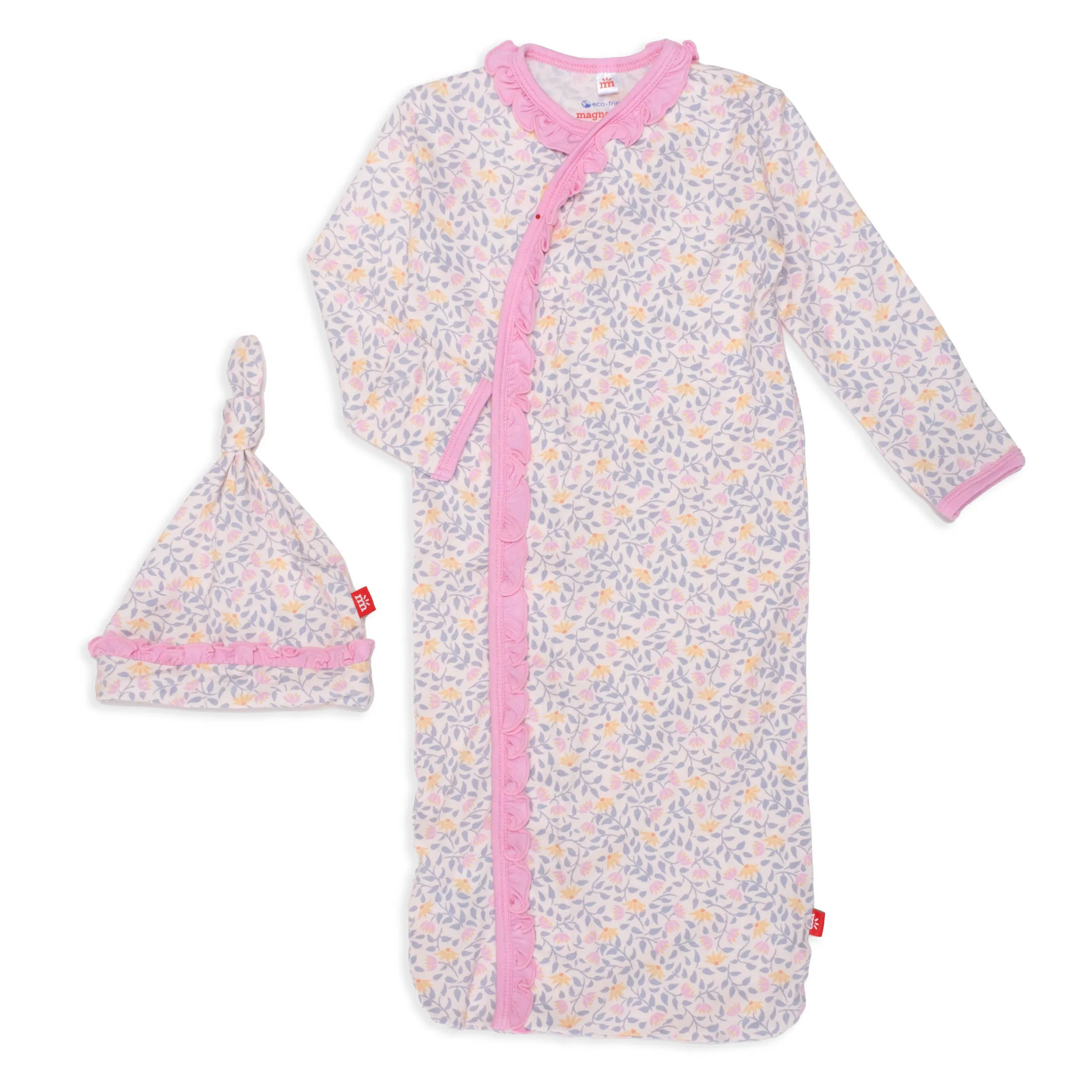 Magnetic Modal Cozy Sleeper Gown   Hat Sets