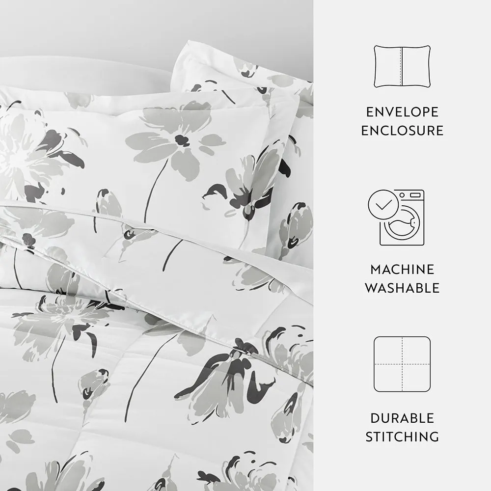 Magnolia Grey Patterned Down-Alternative Comforter Set - 12 Days of Deals