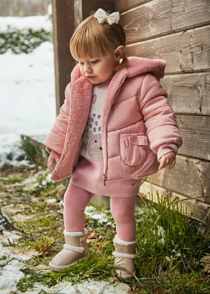 Mayoral Girls Reversible Coat 2480 Rubor