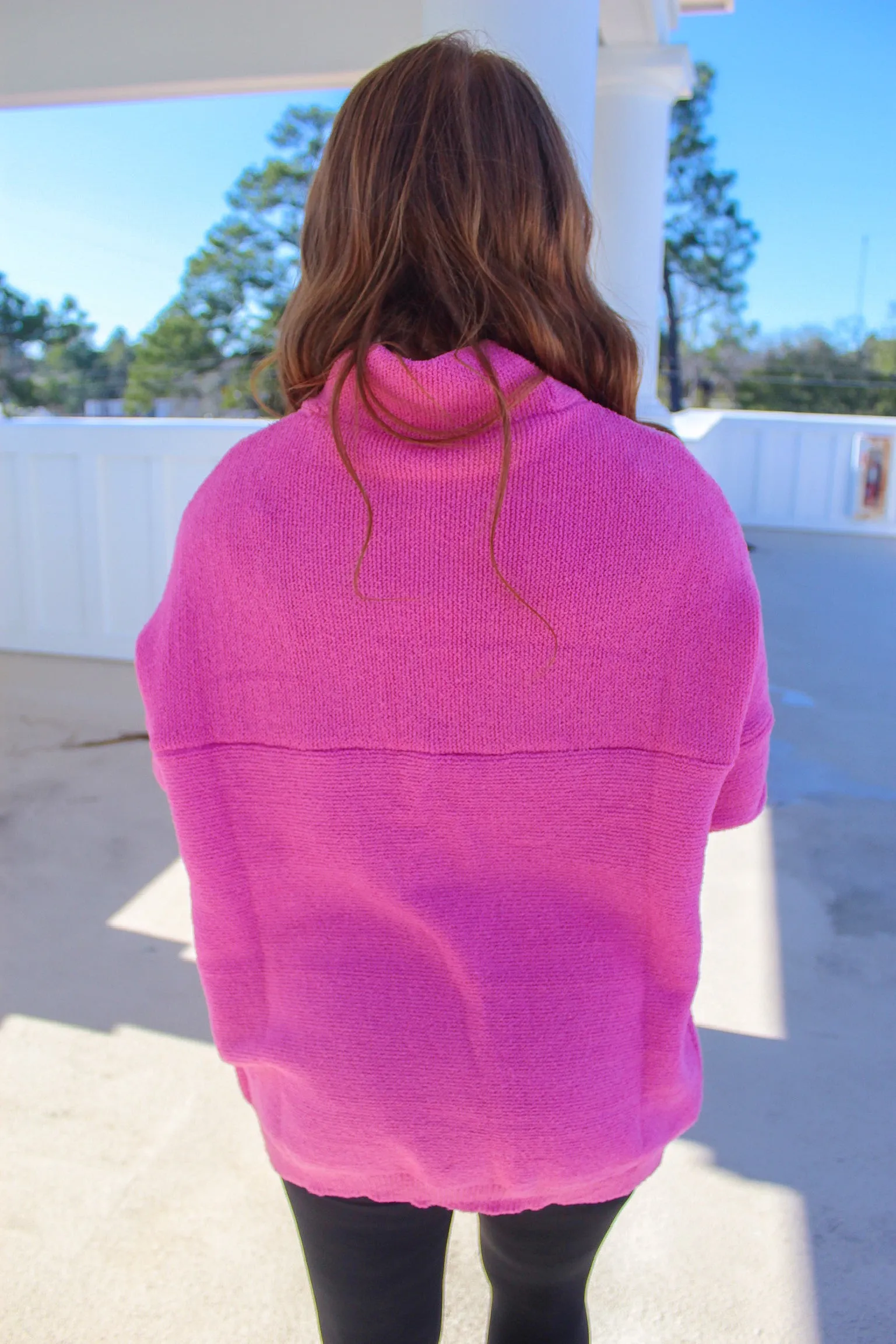 Mazie Turtleneck Pullover- Pink